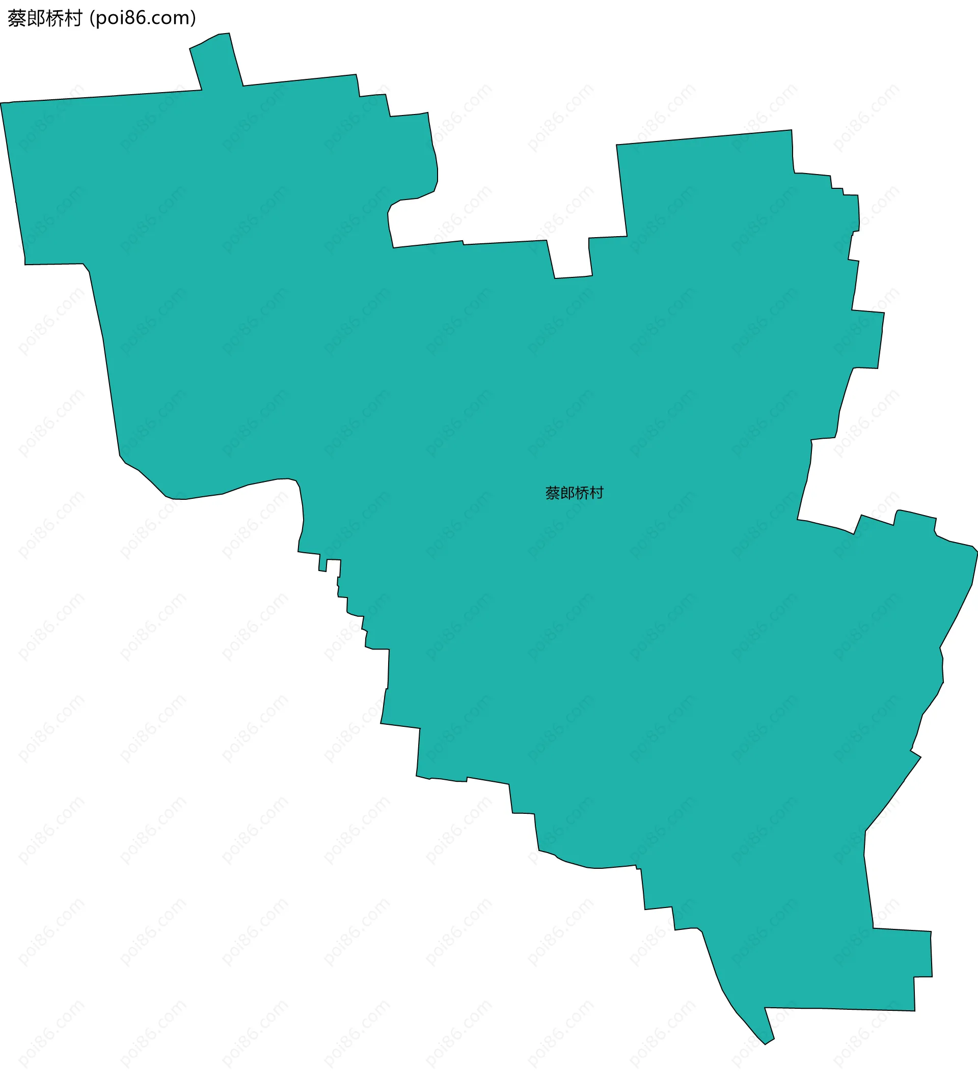 蔡郎桥村边界地图