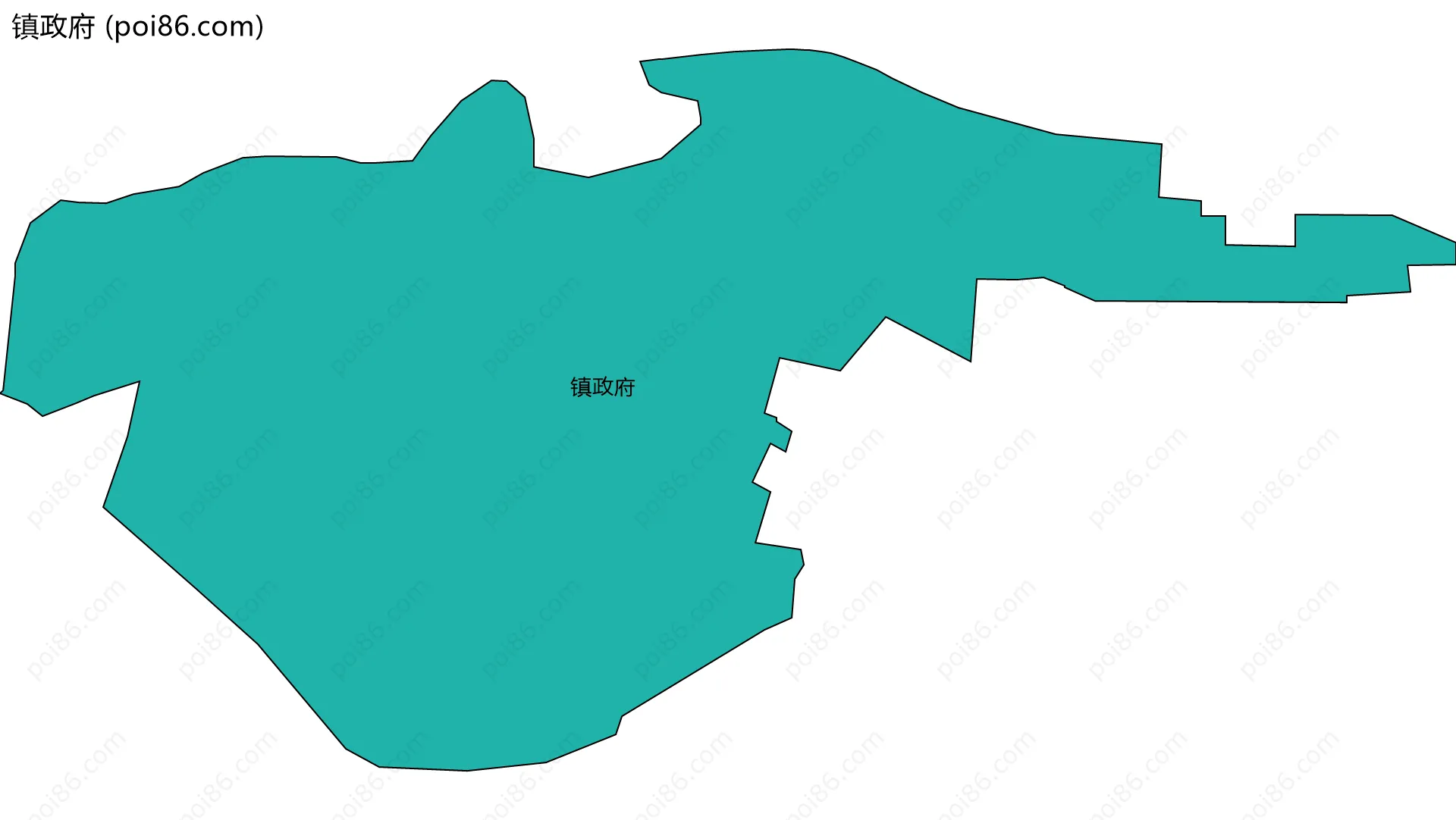 镇政府边界地图