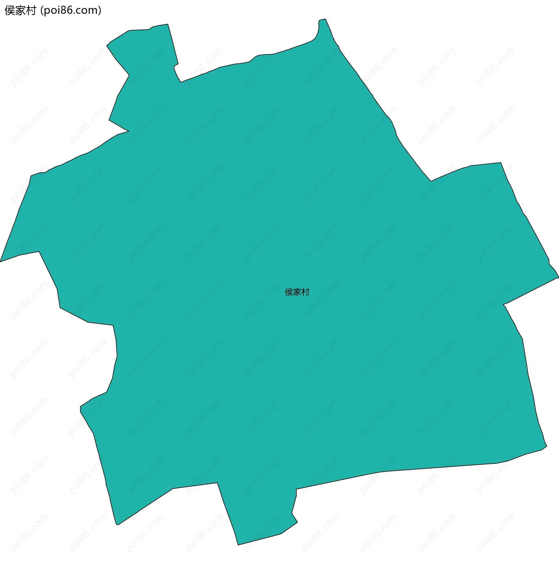 侯家村边界地图