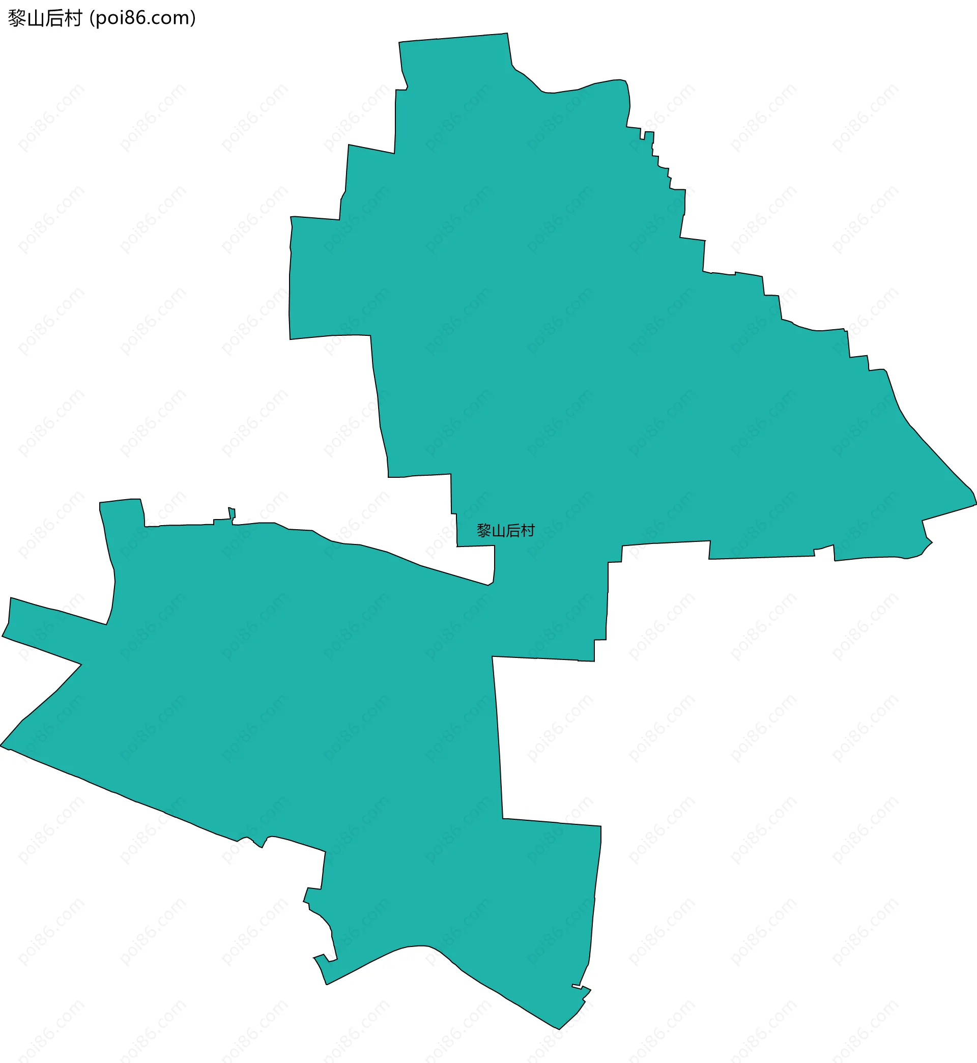 黎山后村边界地图