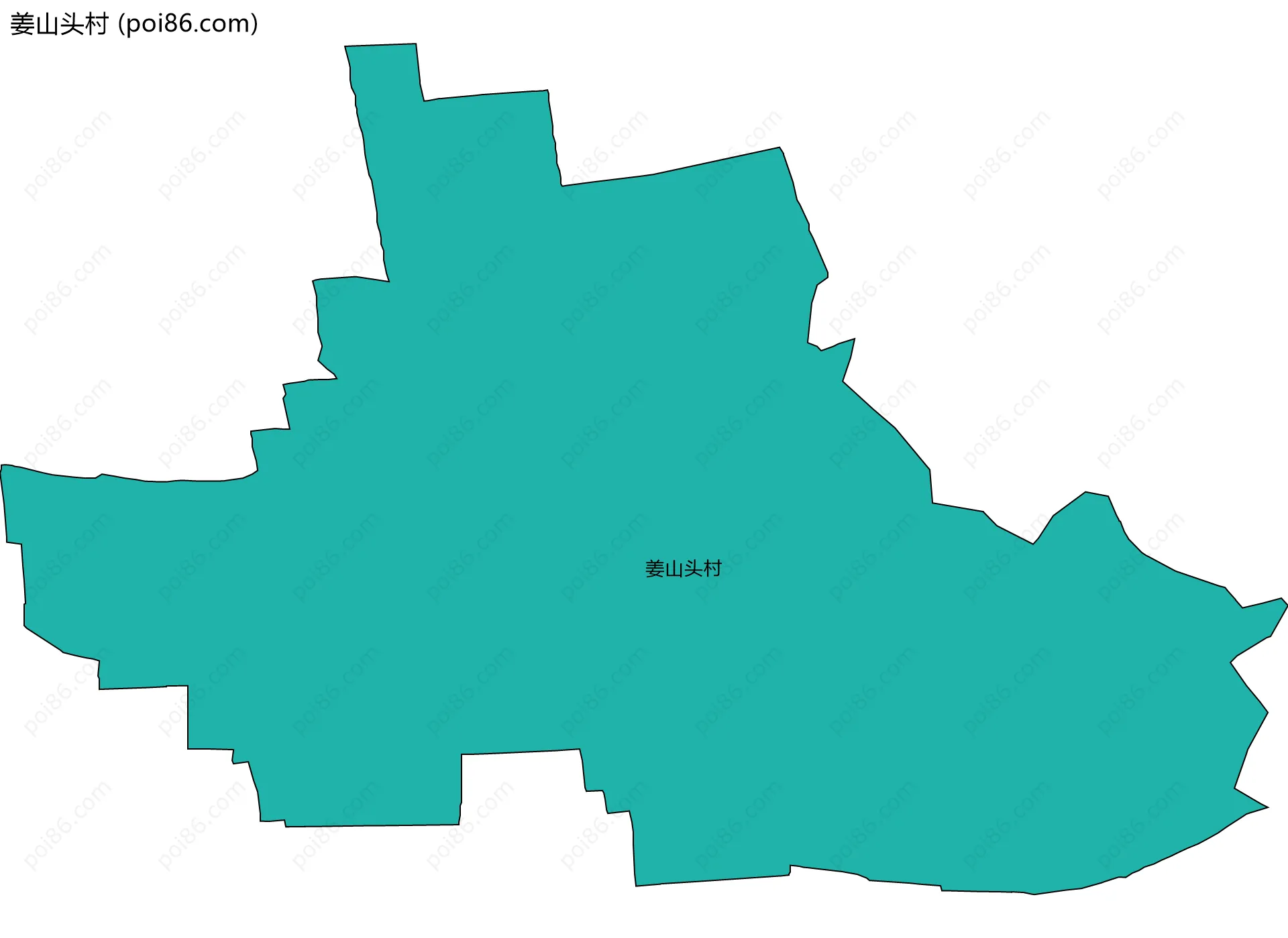姜山头村边界地图