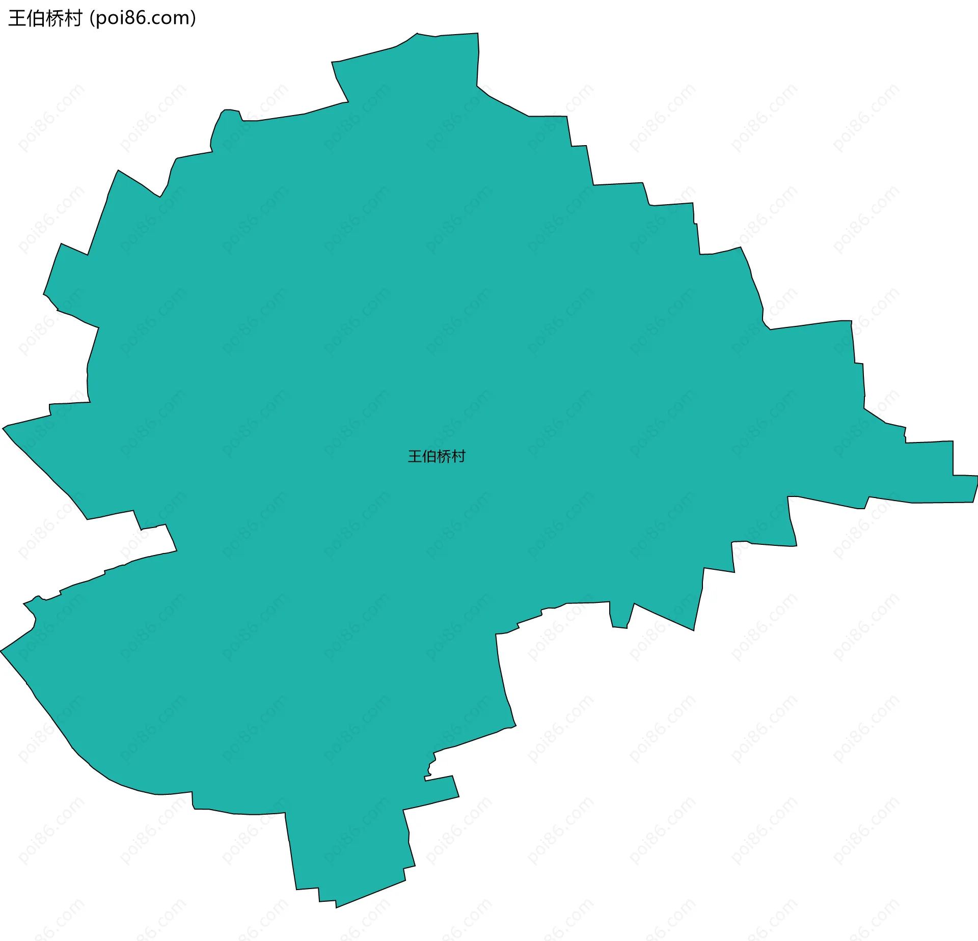 王伯桥村边界地图