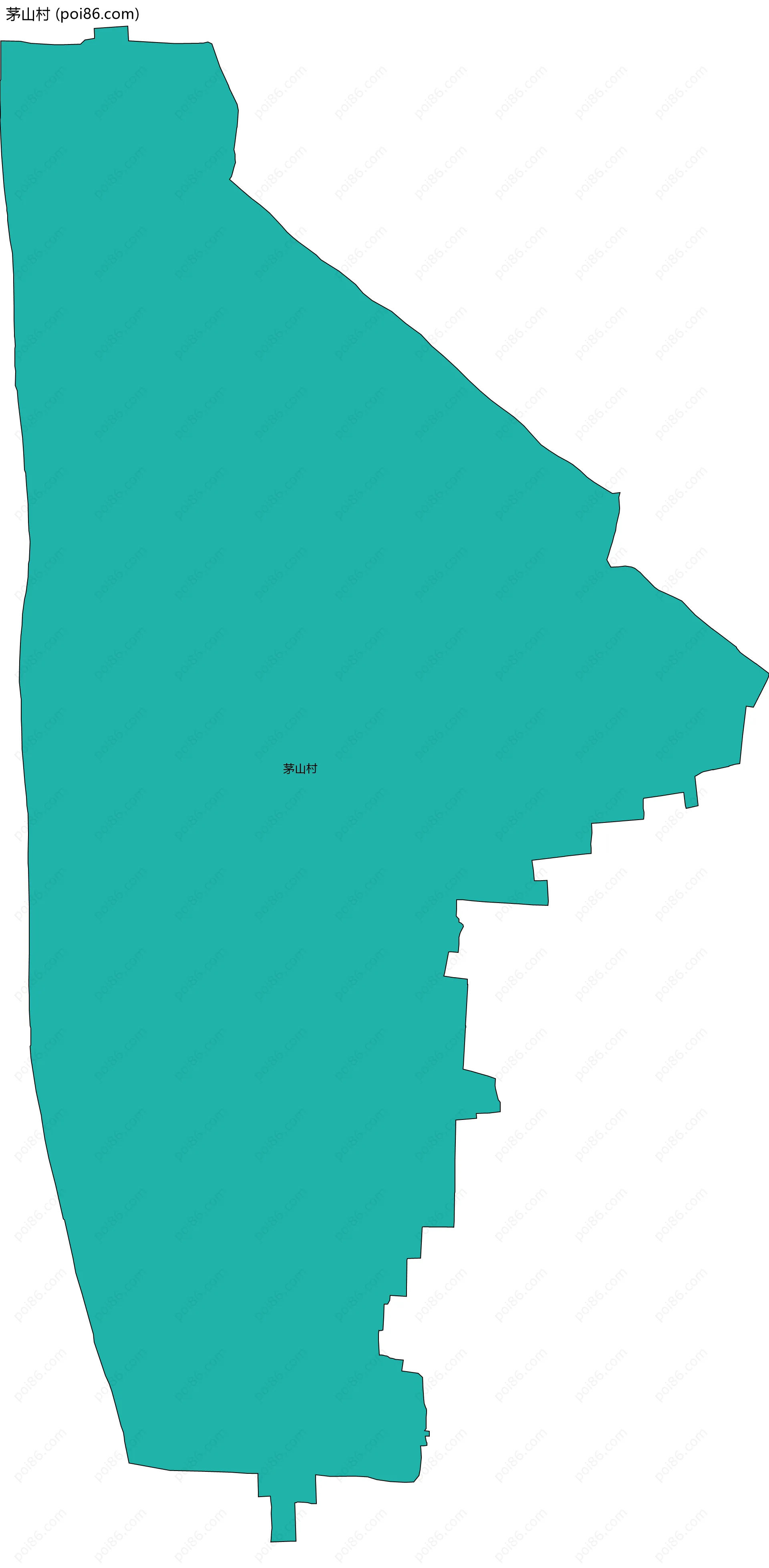 茅山村边界地图