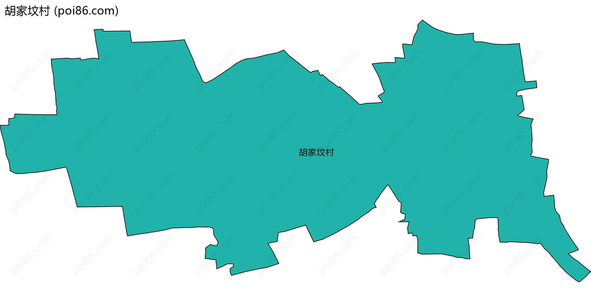 胡家坟村边界地图