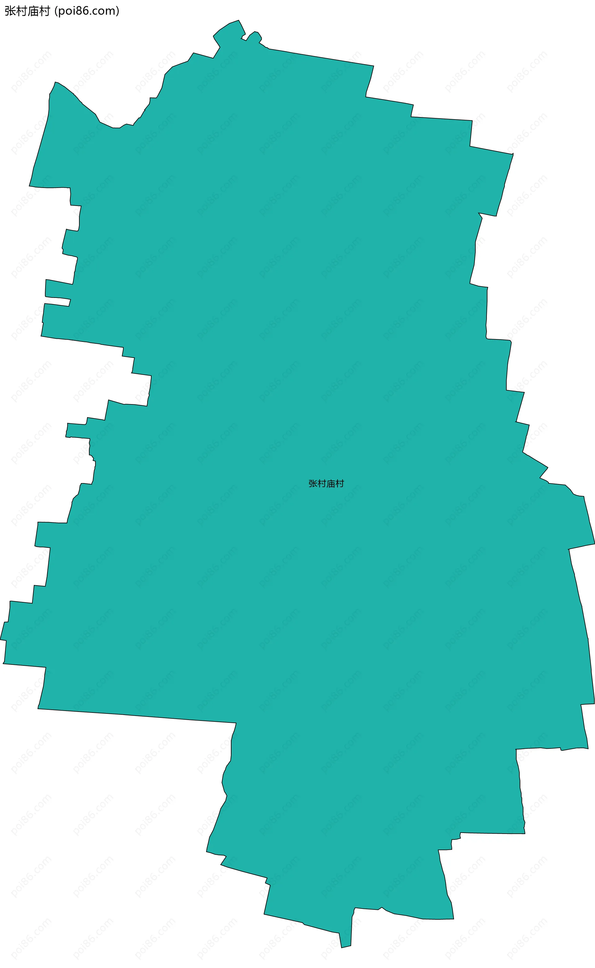 张村庙村边界地图