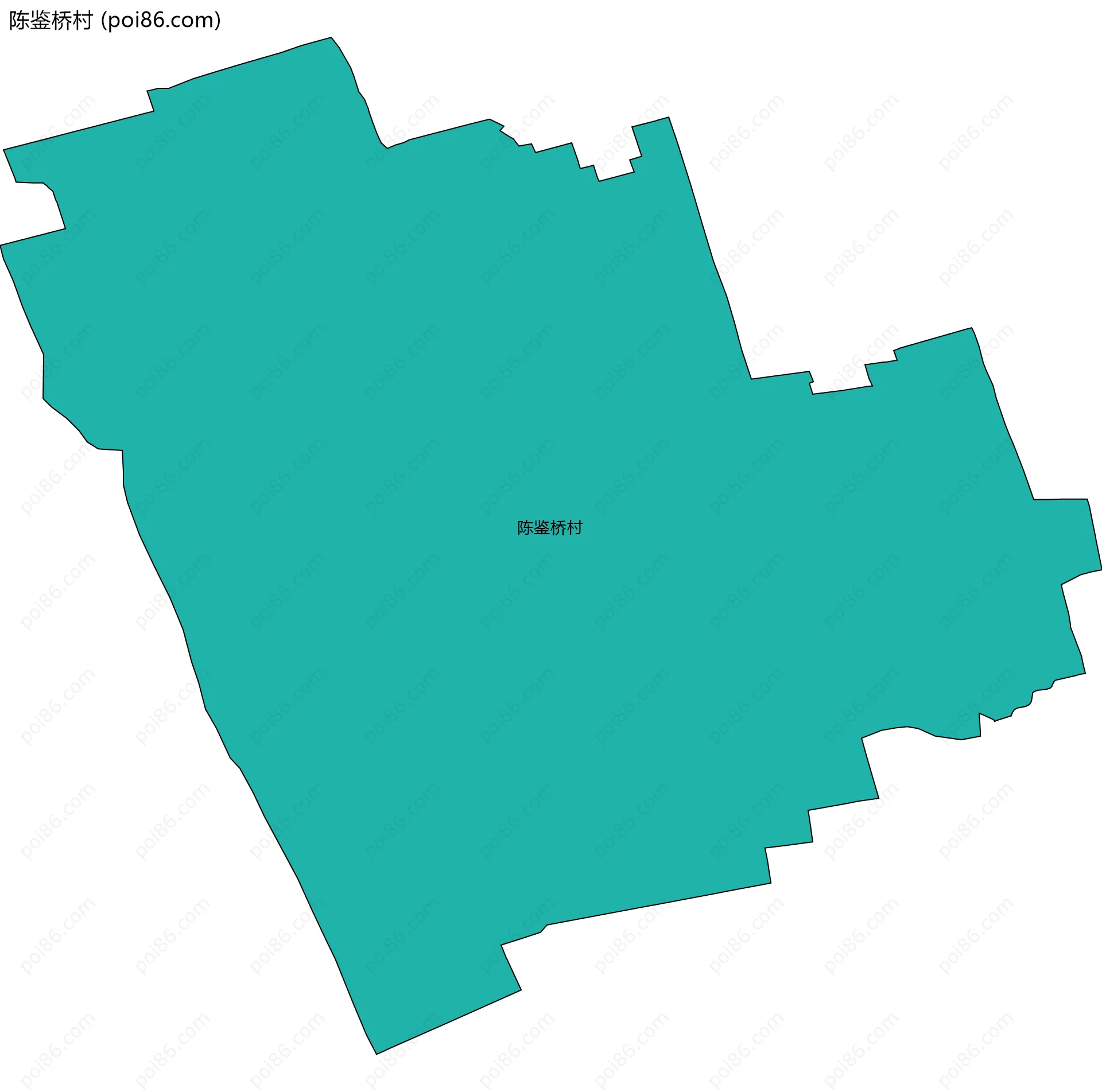 陈鉴桥村边界地图