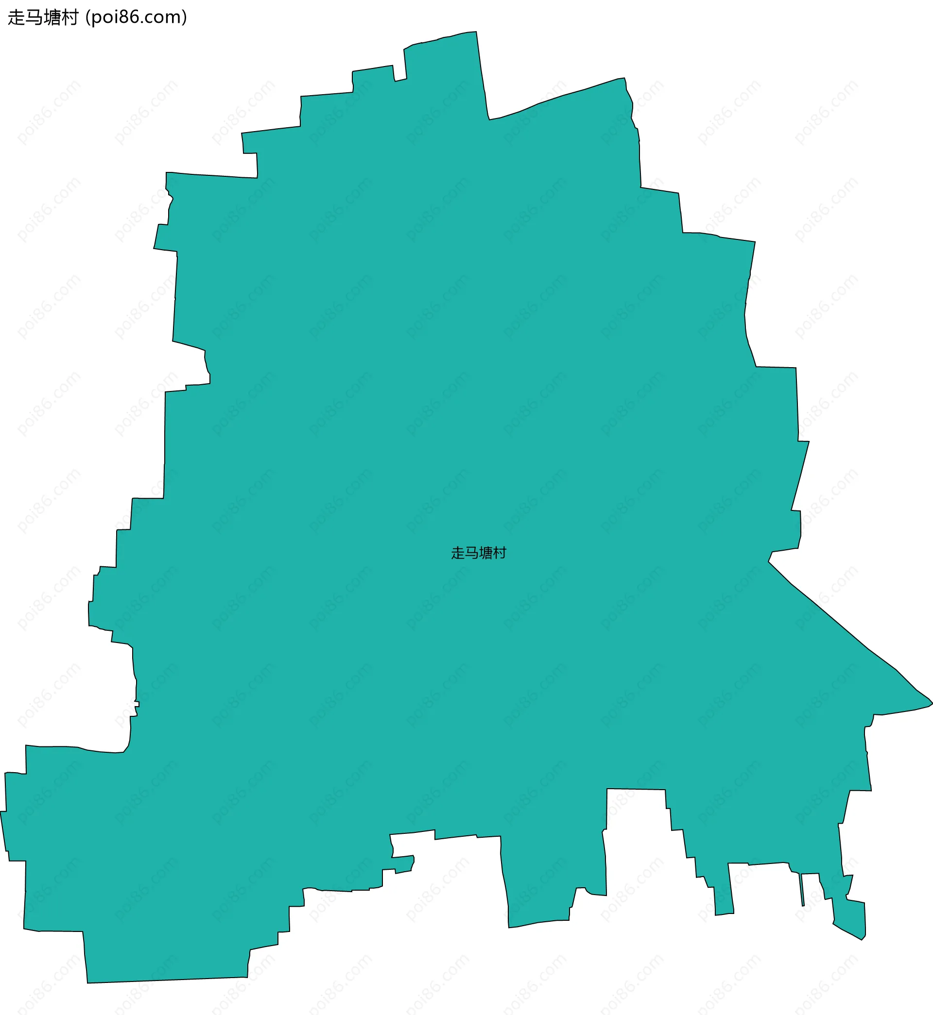 走马塘村边界地图