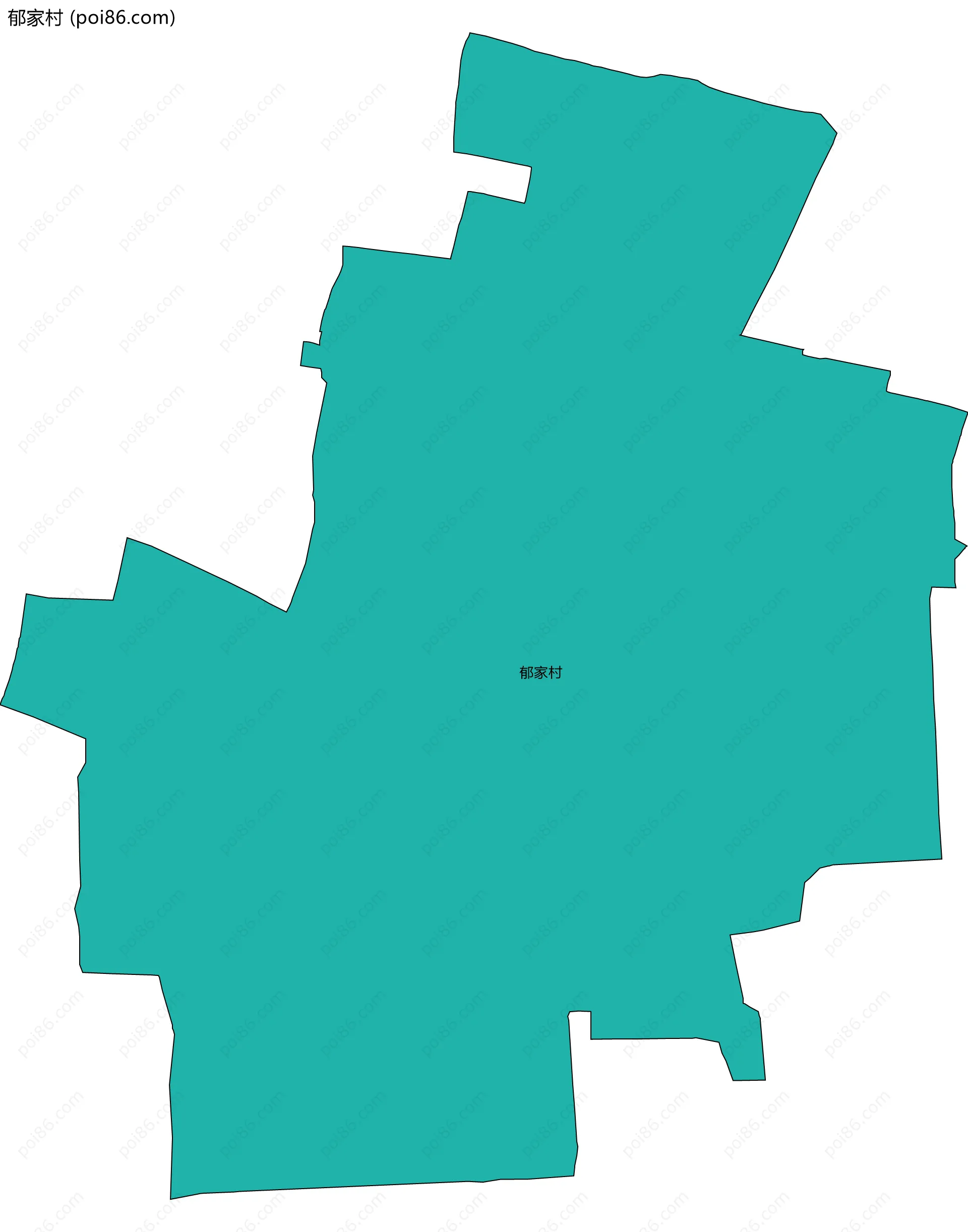 郁家村边界地图