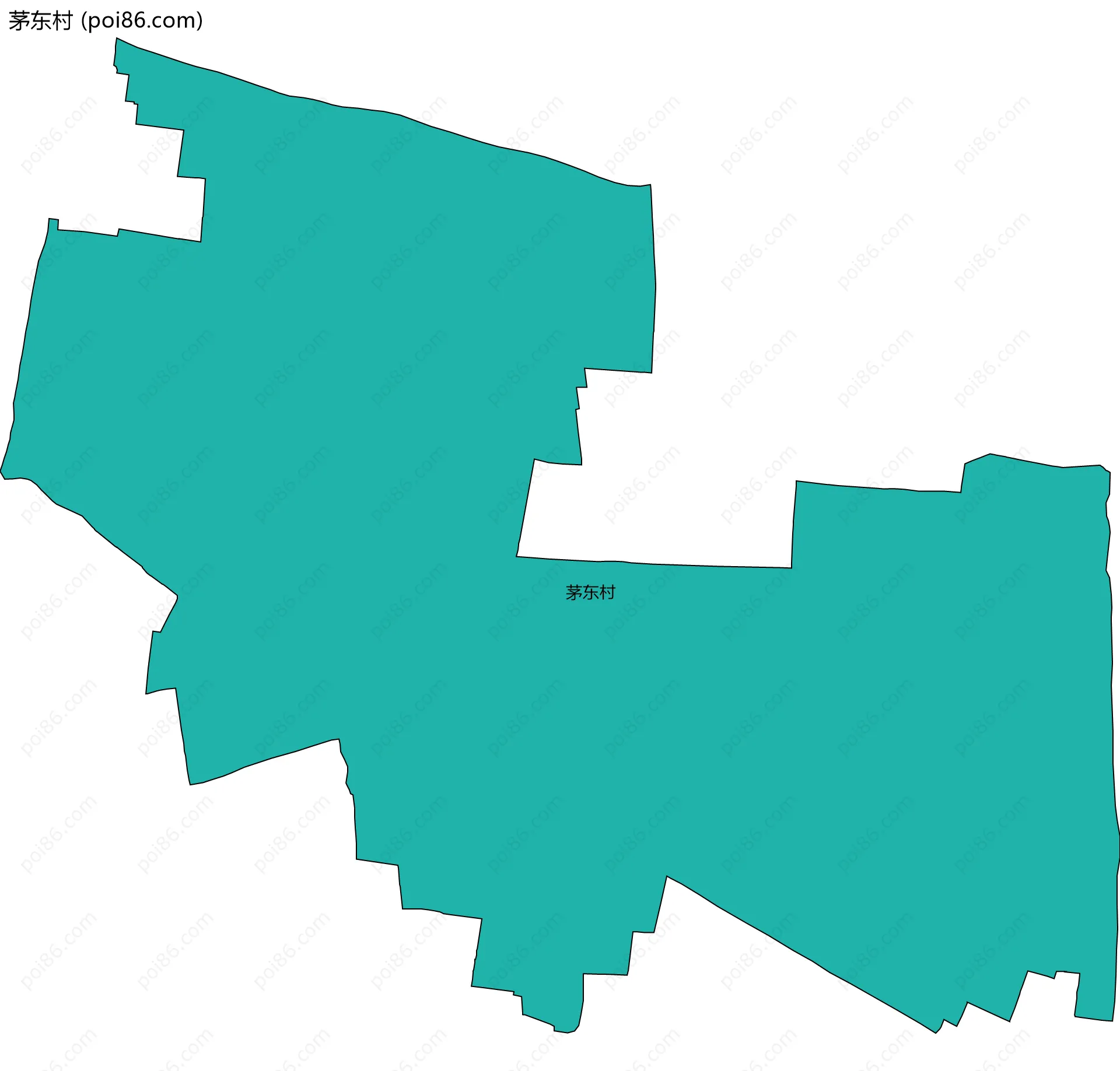 茅东村边界地图