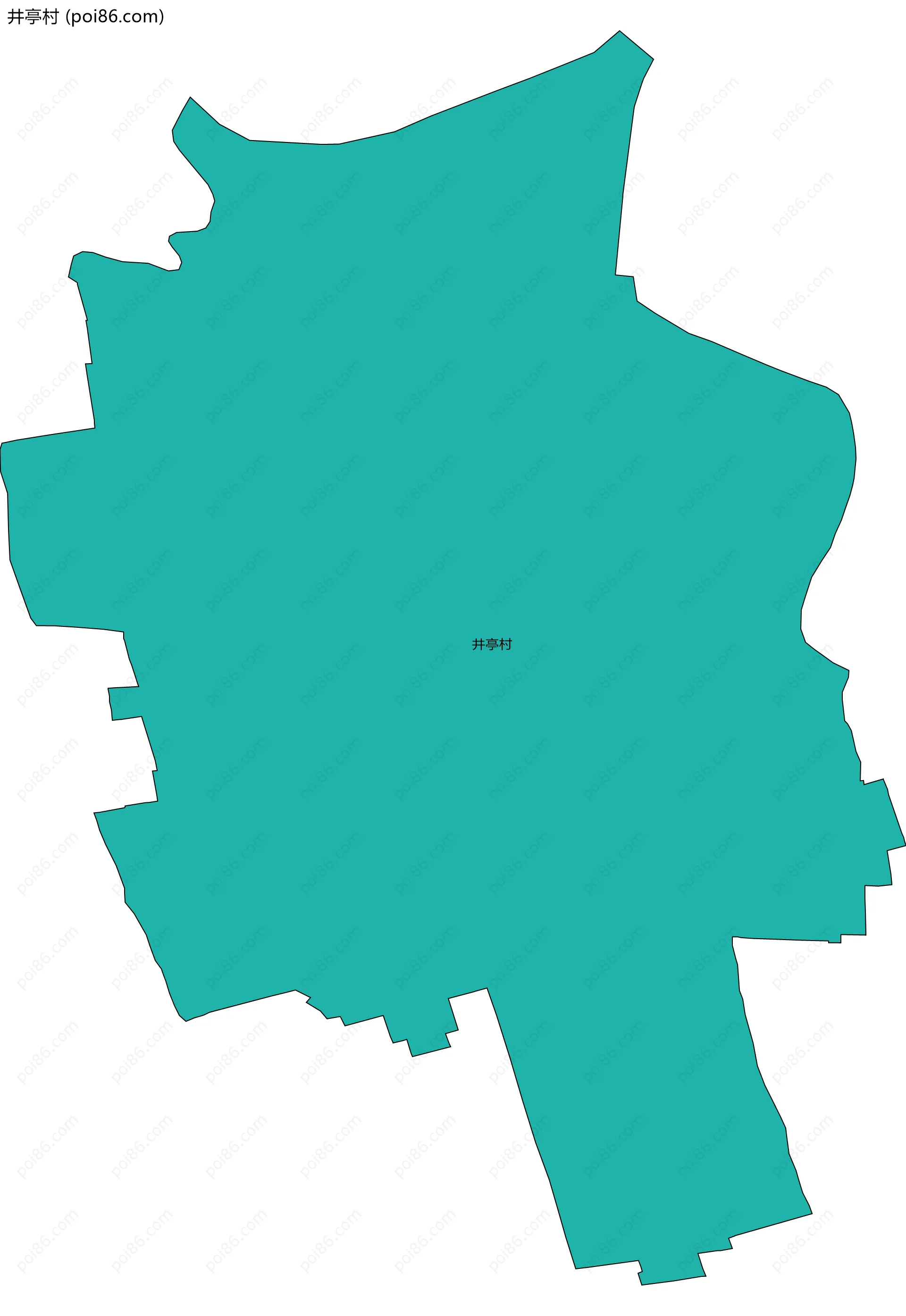 井亭村边界地图