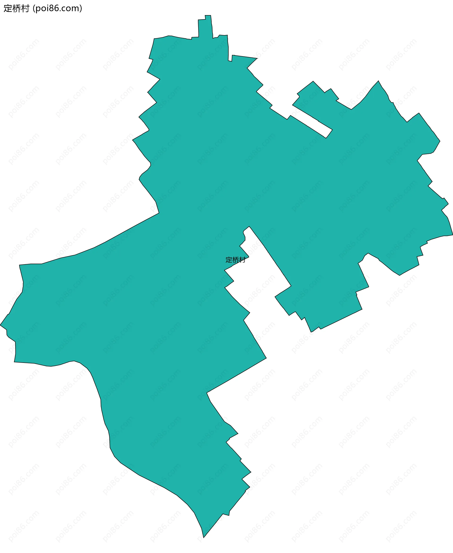 定桥村边界地图