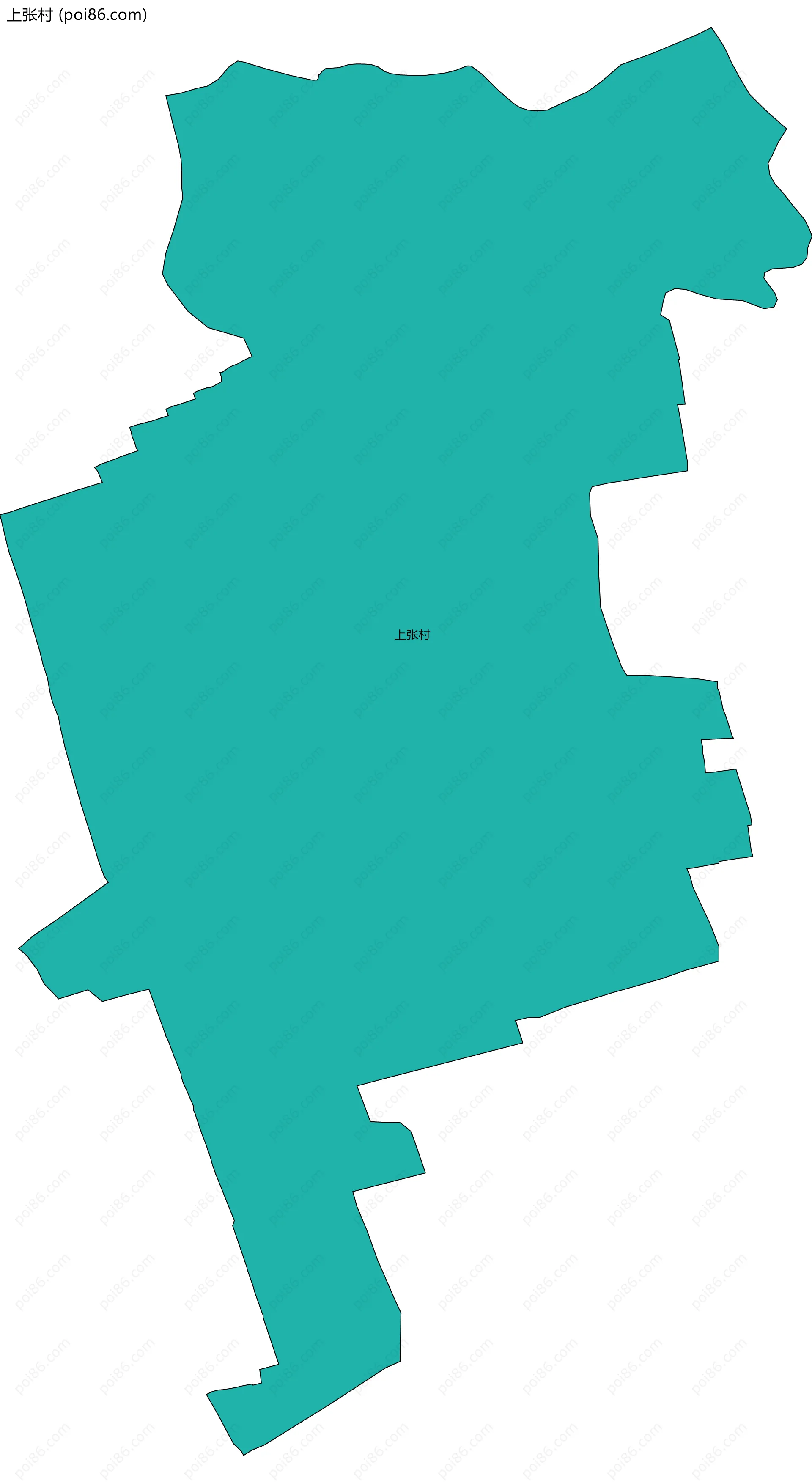 上张村边界地图