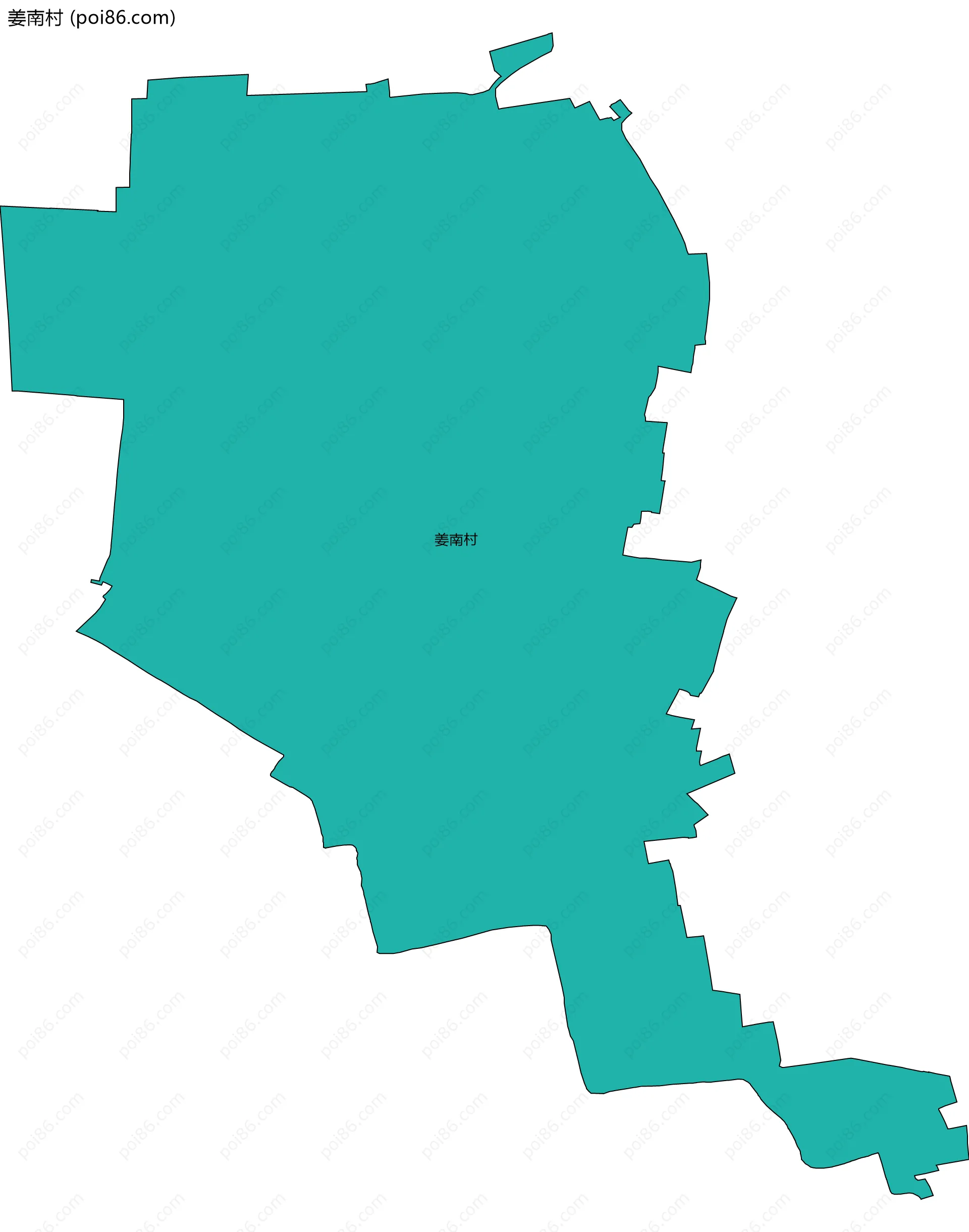 姜南村边界地图