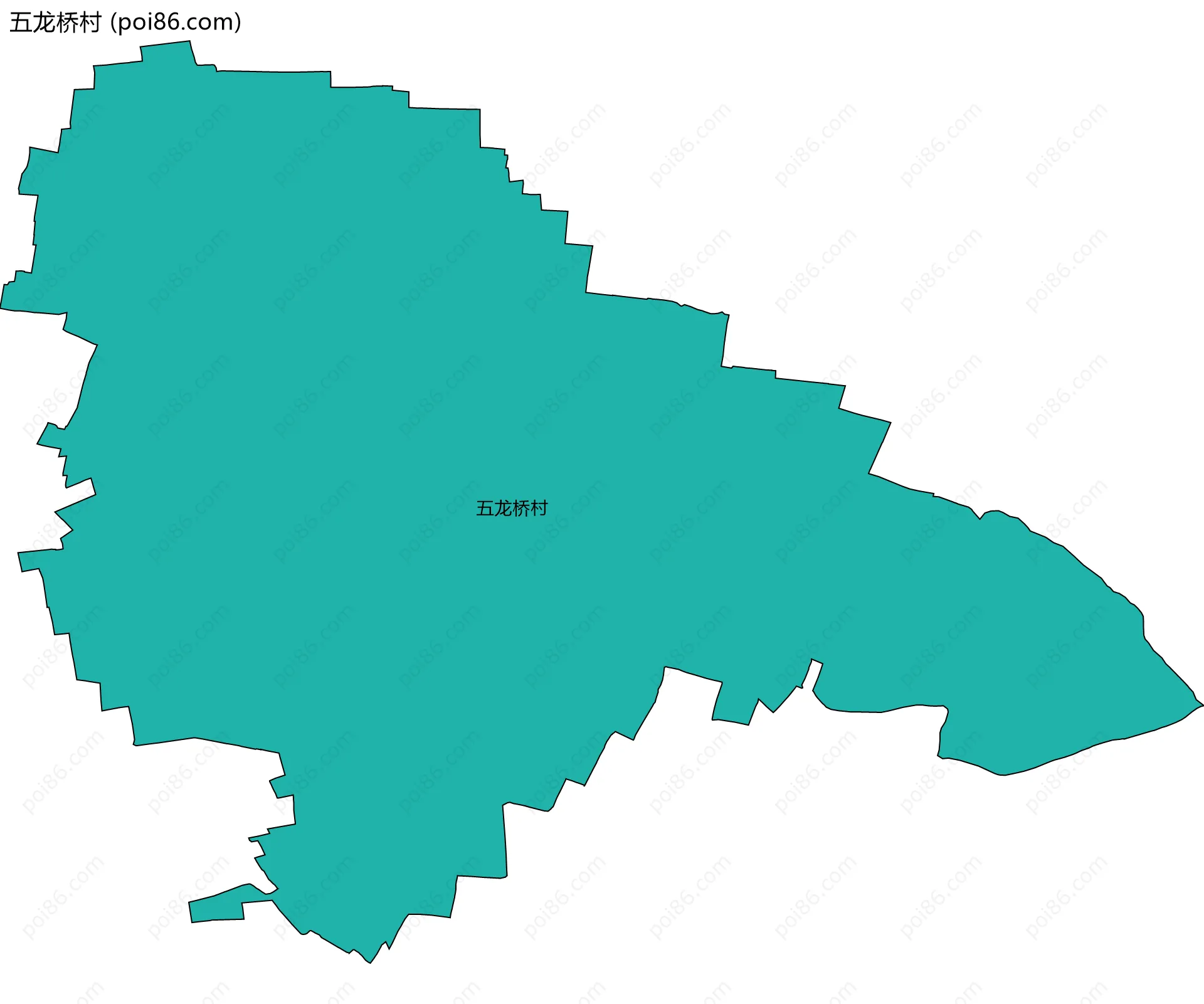 五龙桥村边界地图
