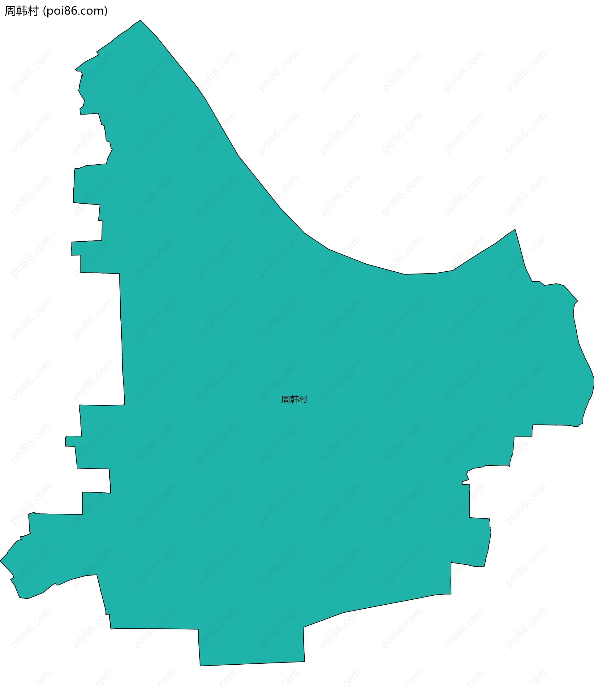 周韩村边界地图