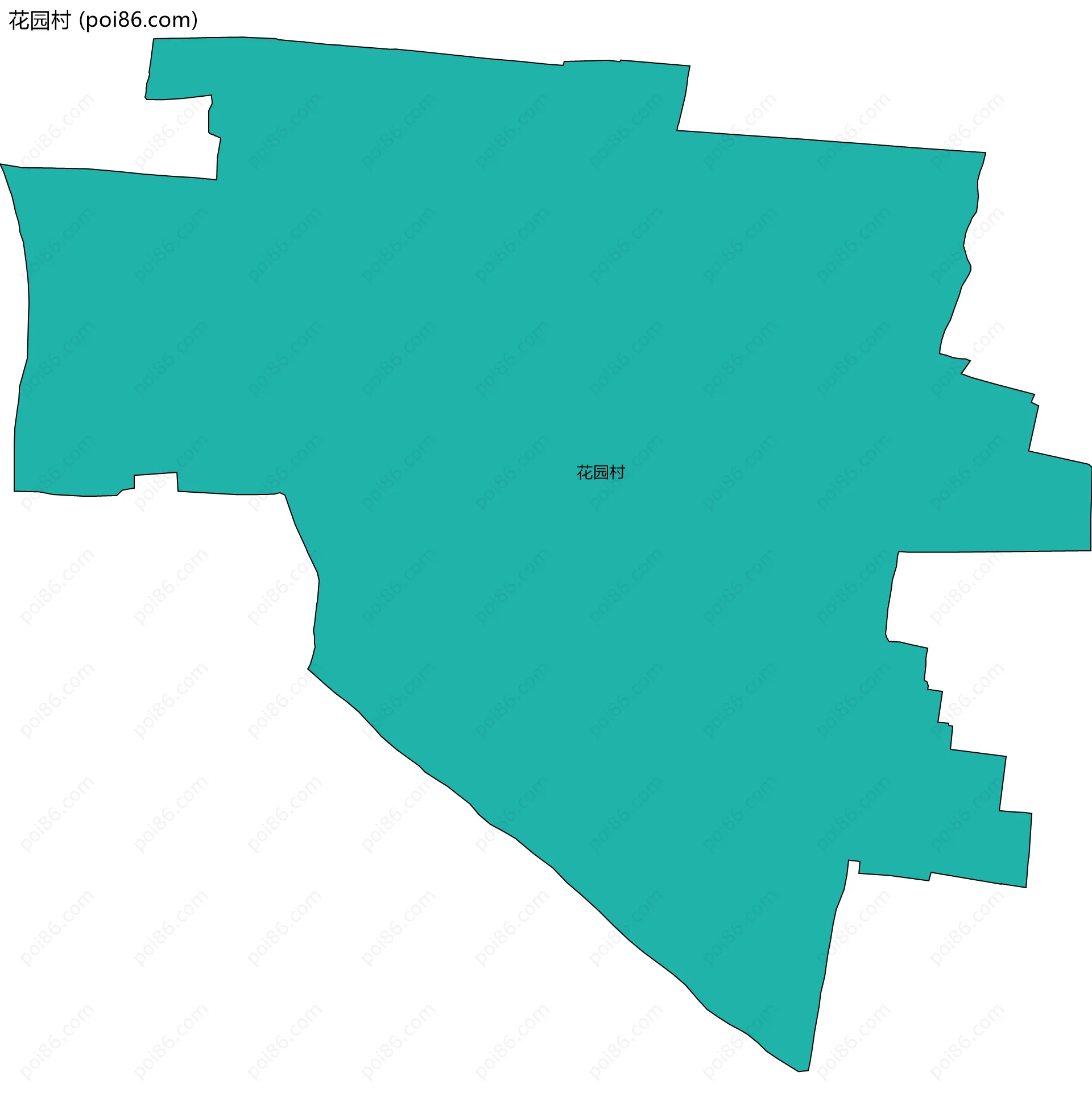 花园村边界地图