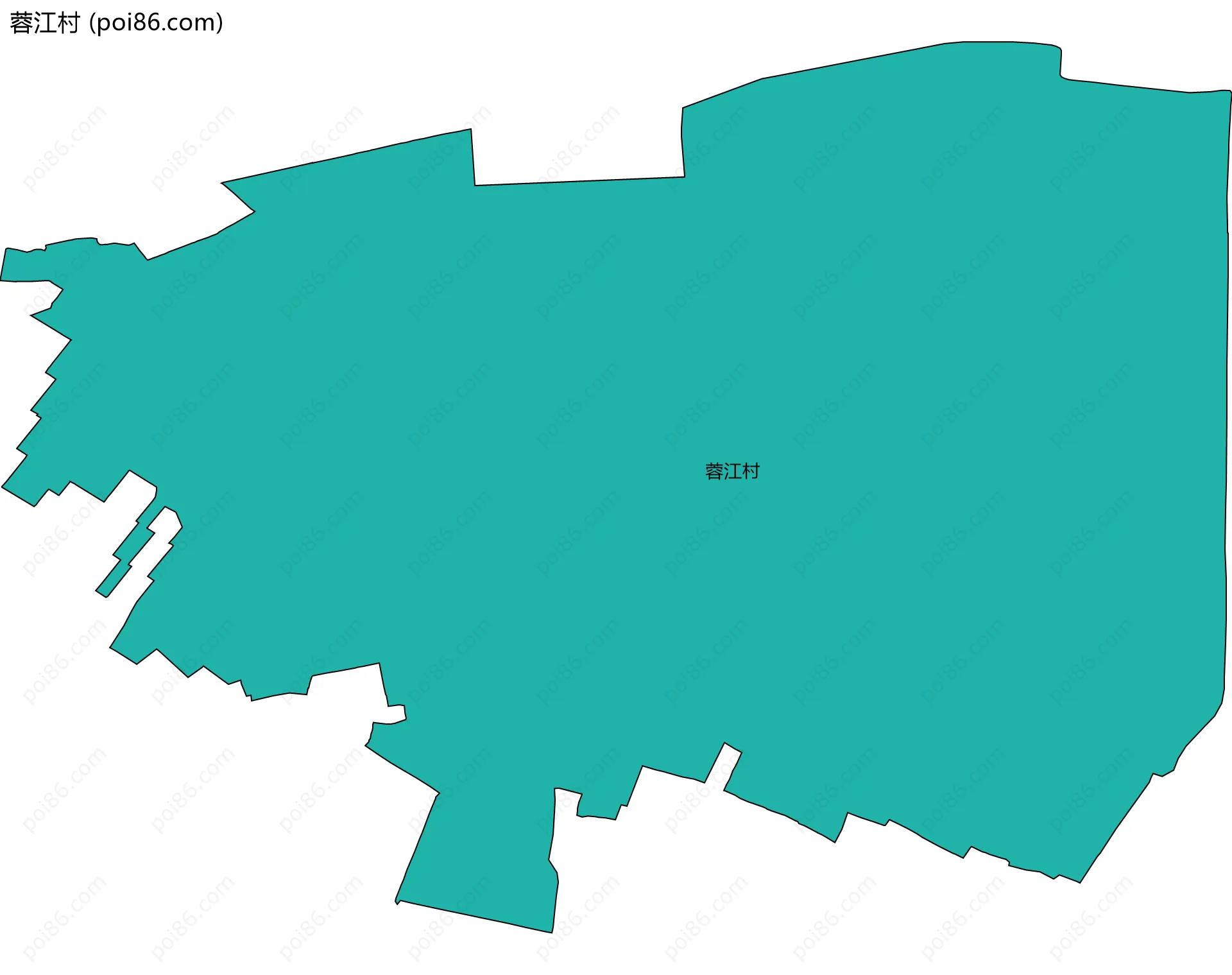 蓉江村边界地图