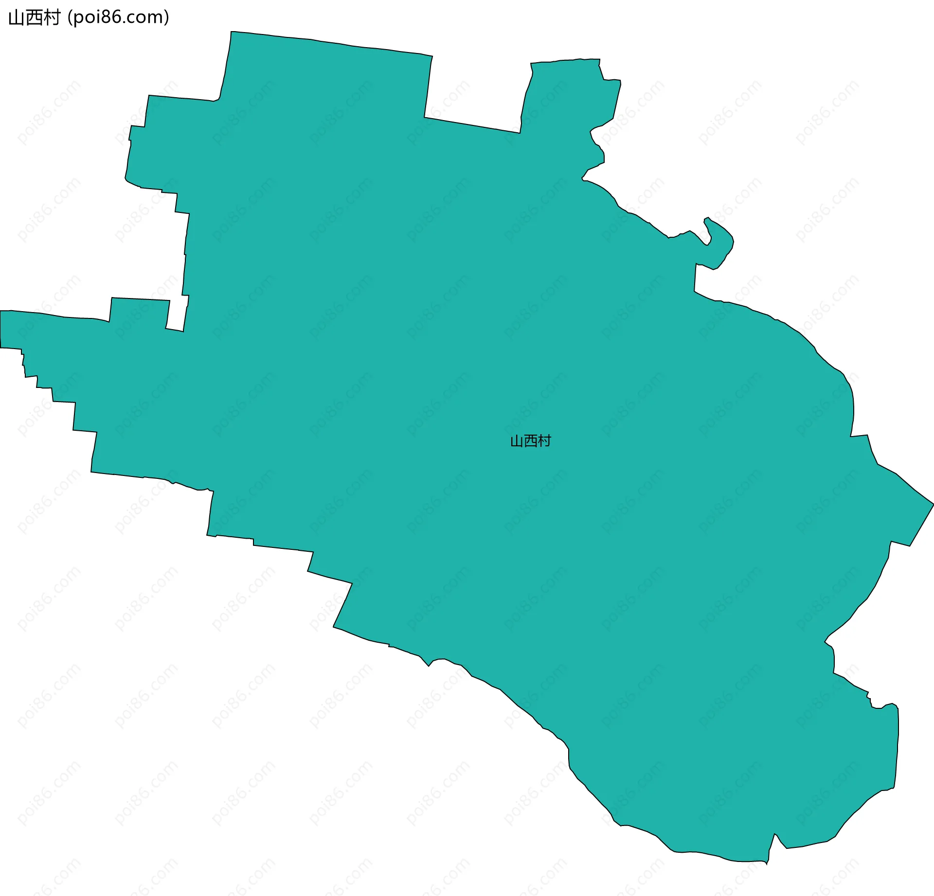 山西村边界地图