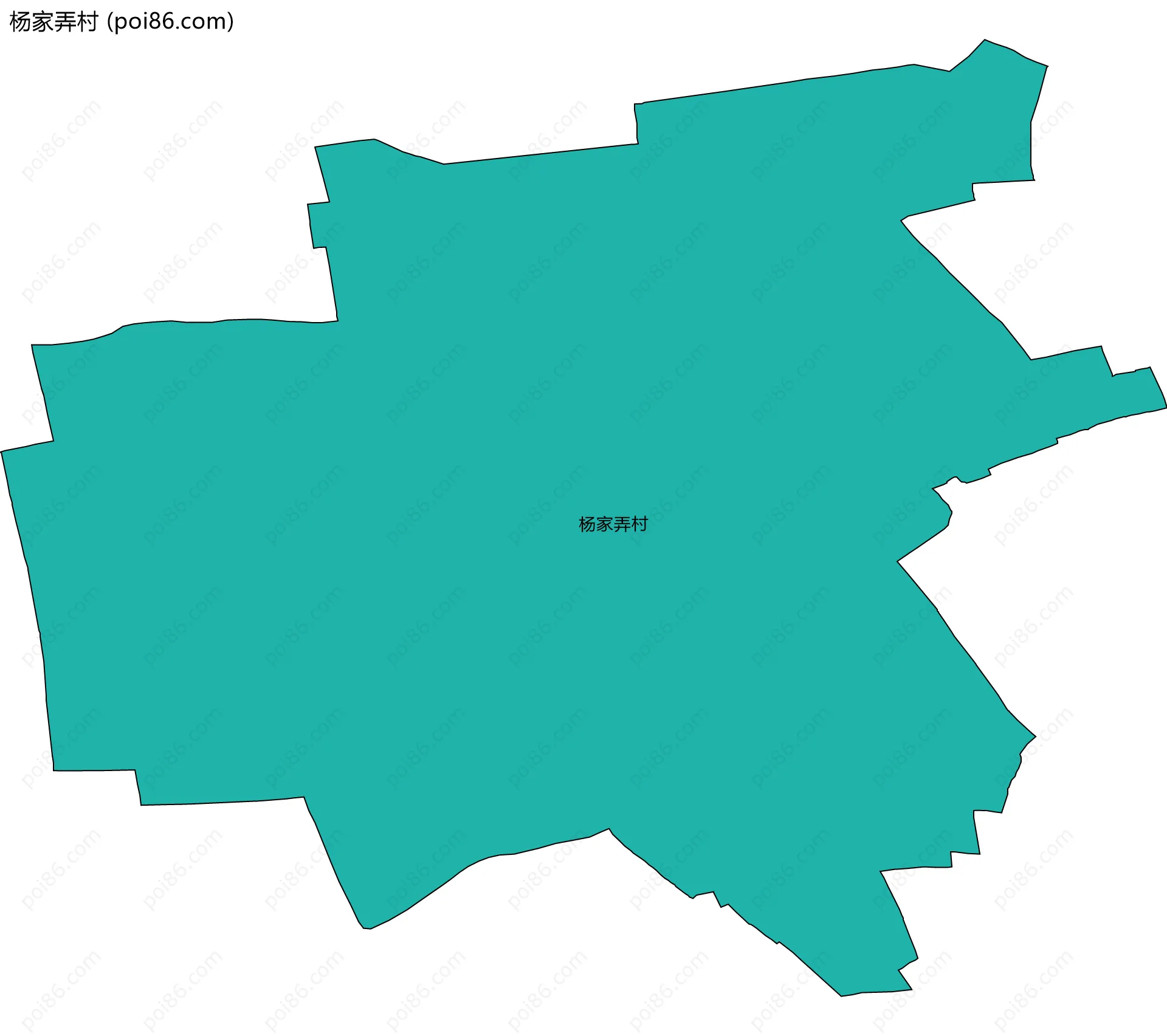 杨家弄村边界地图