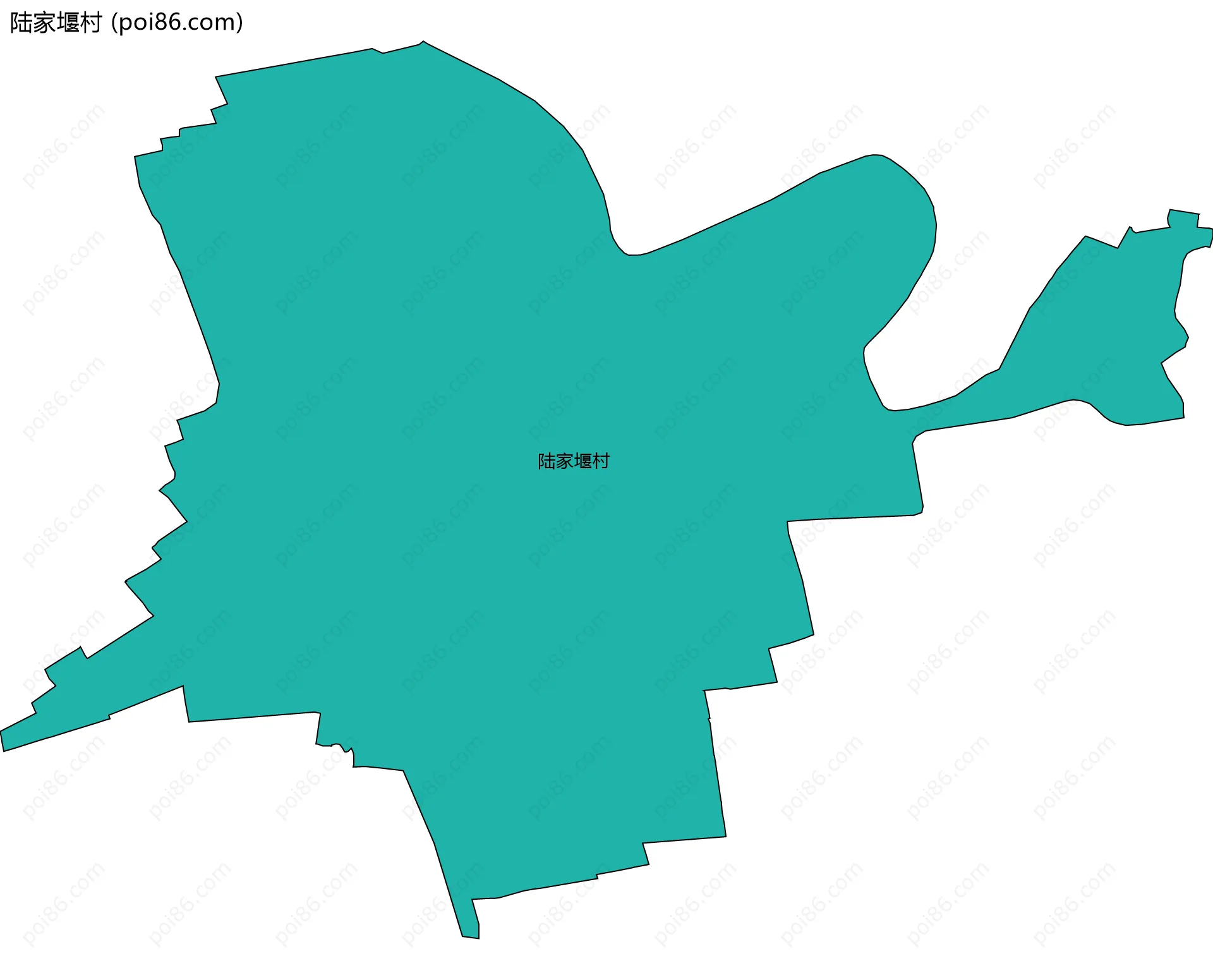 陆家堰村边界地图