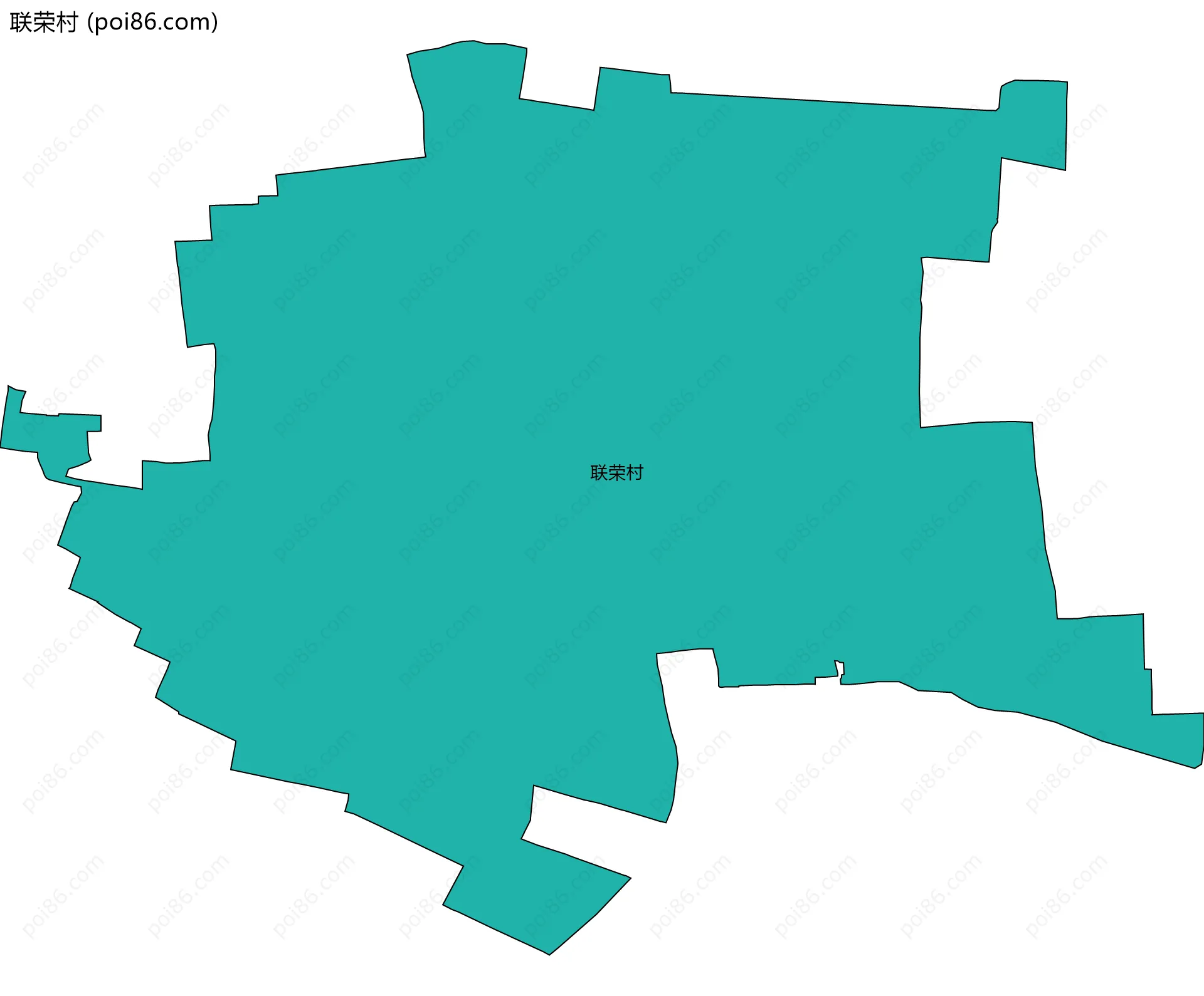 联荣村边界地图