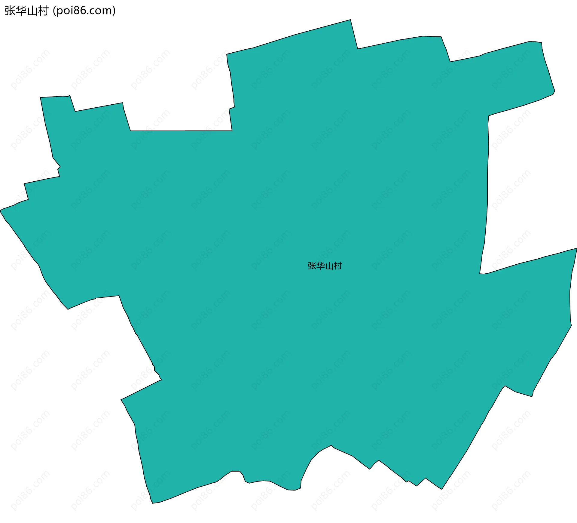 张华山村边界地图