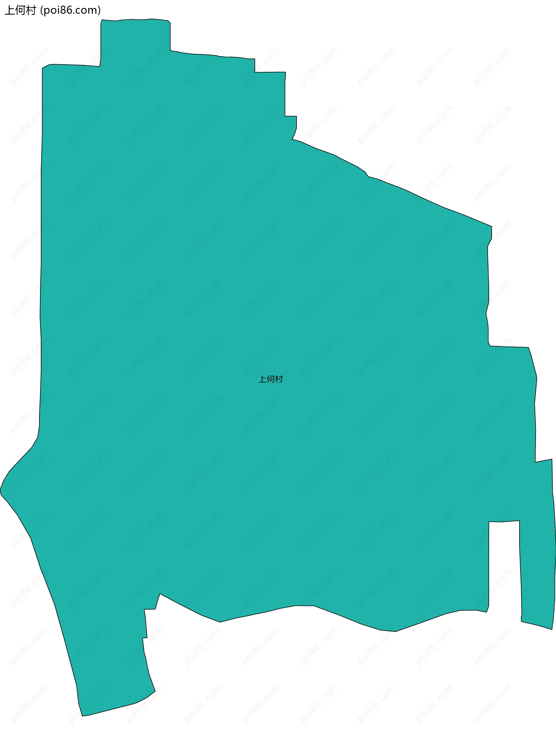 上何村边界地图