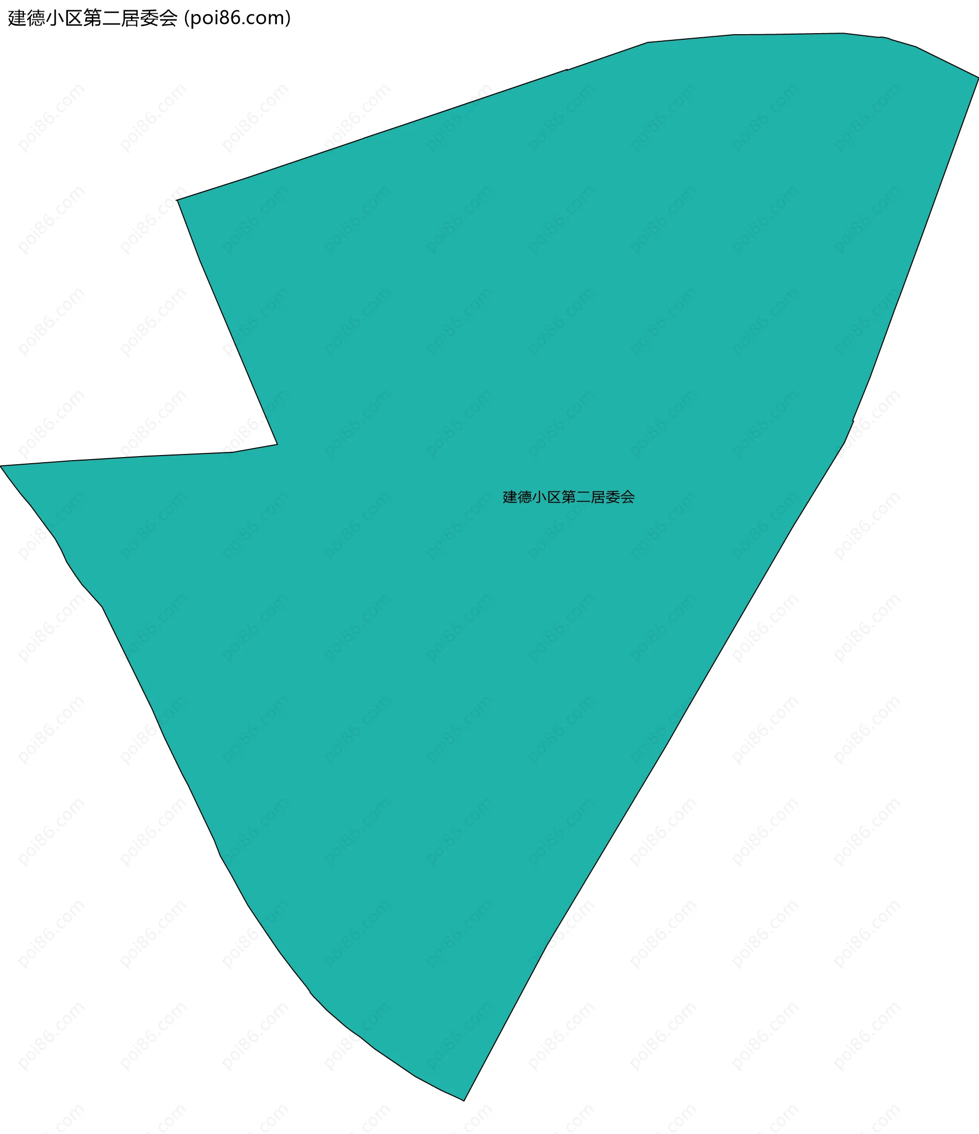 建德小区第二居委会边界地图