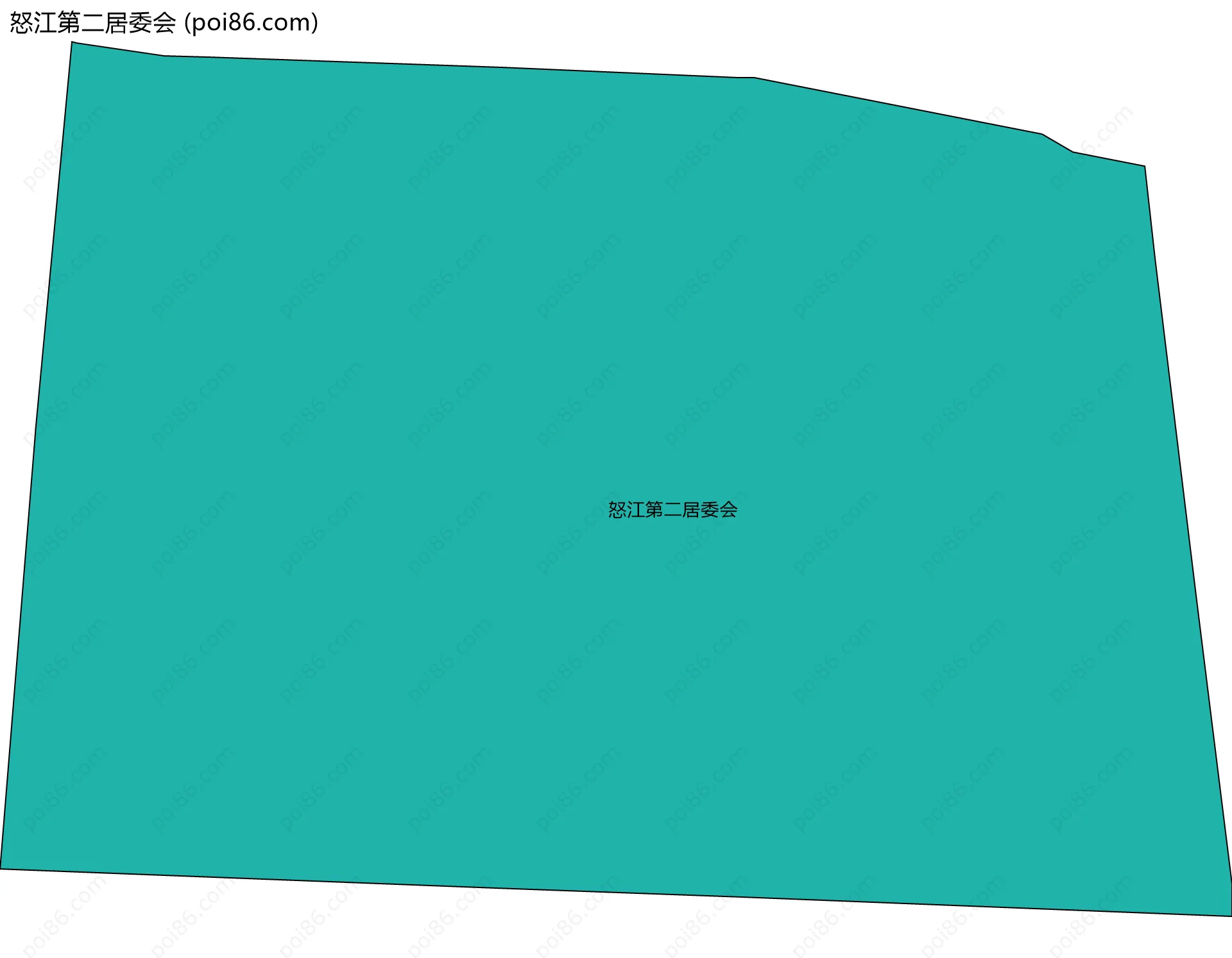 怒江第二居委会边界地图