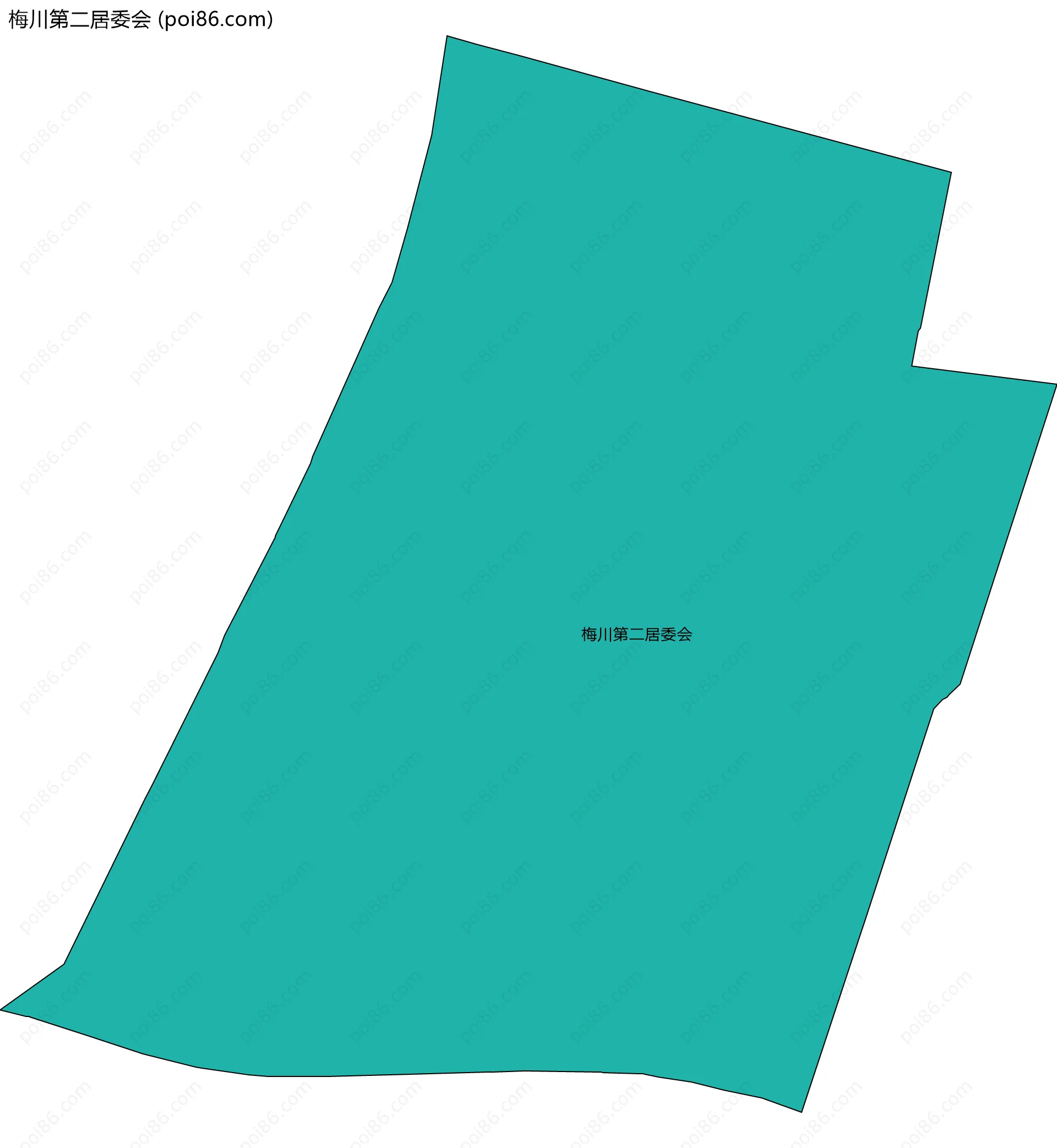 梅川第二居委会边界地图