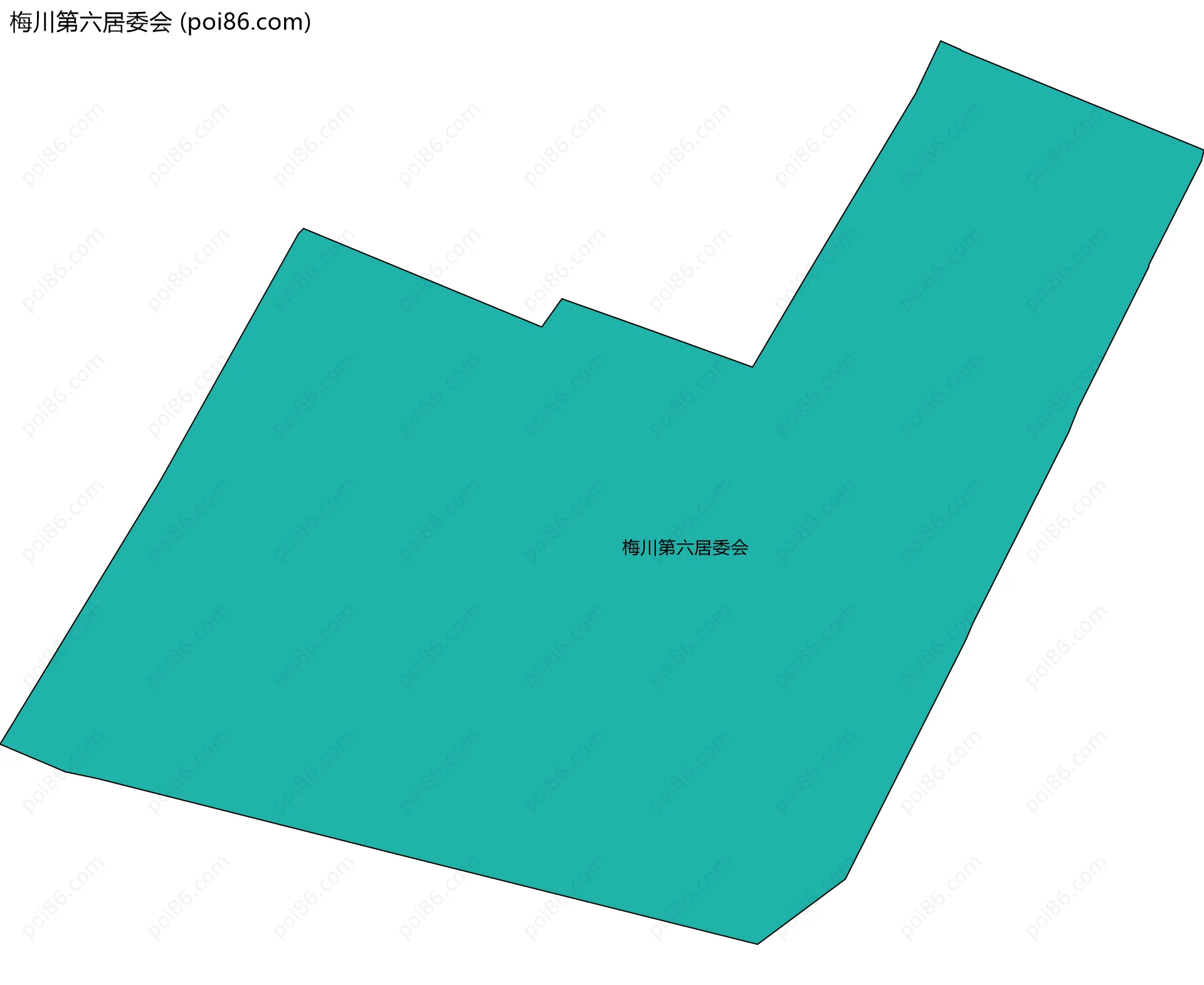 梅川第六居委会边界地图