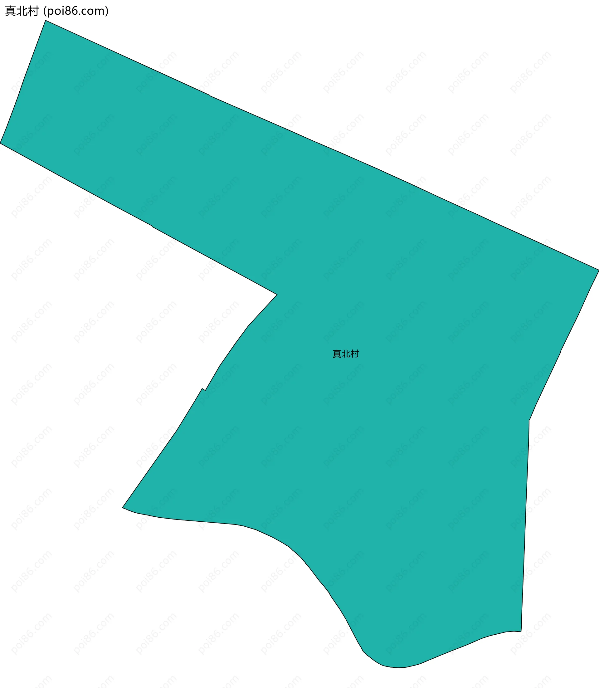 真北村边界地图