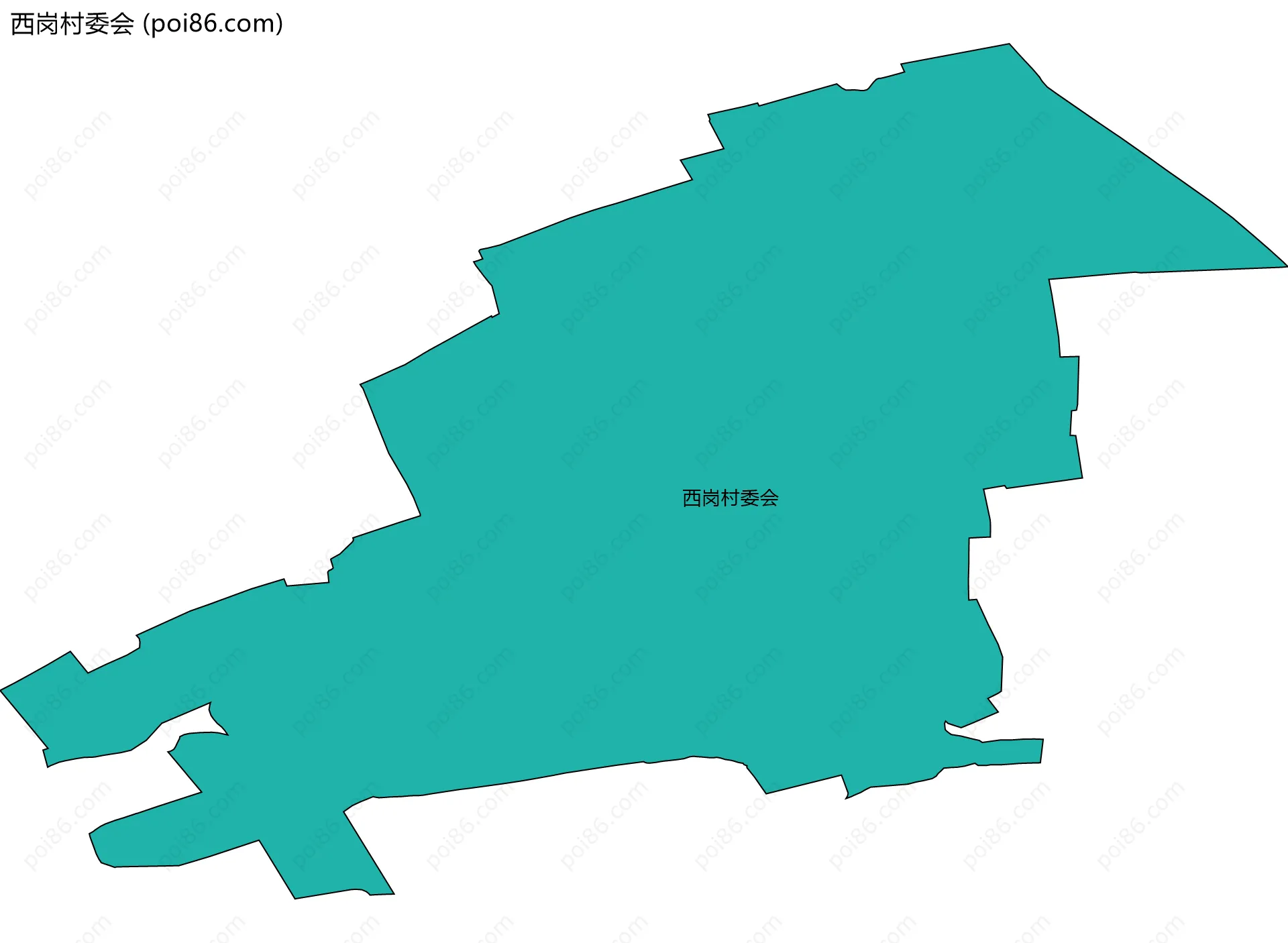 西岗村委会边界地图