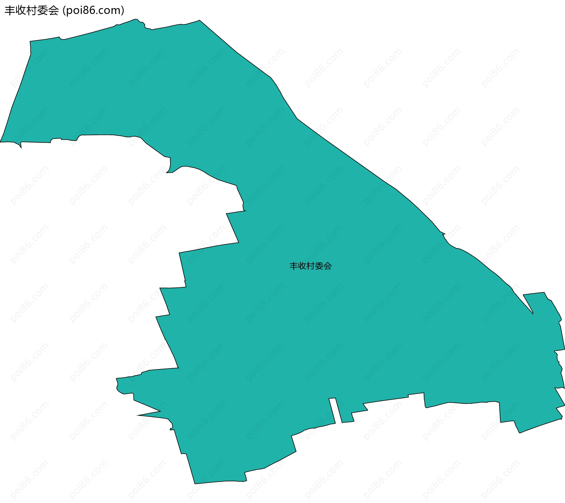 丰收村委会边界地图