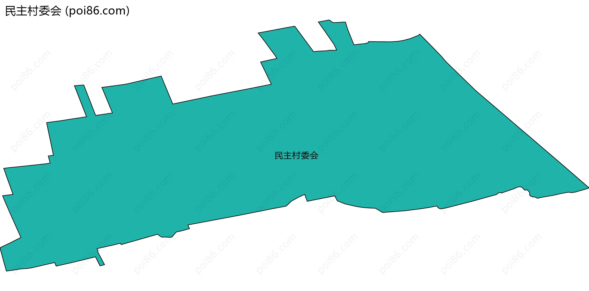 民主村委会边界地图