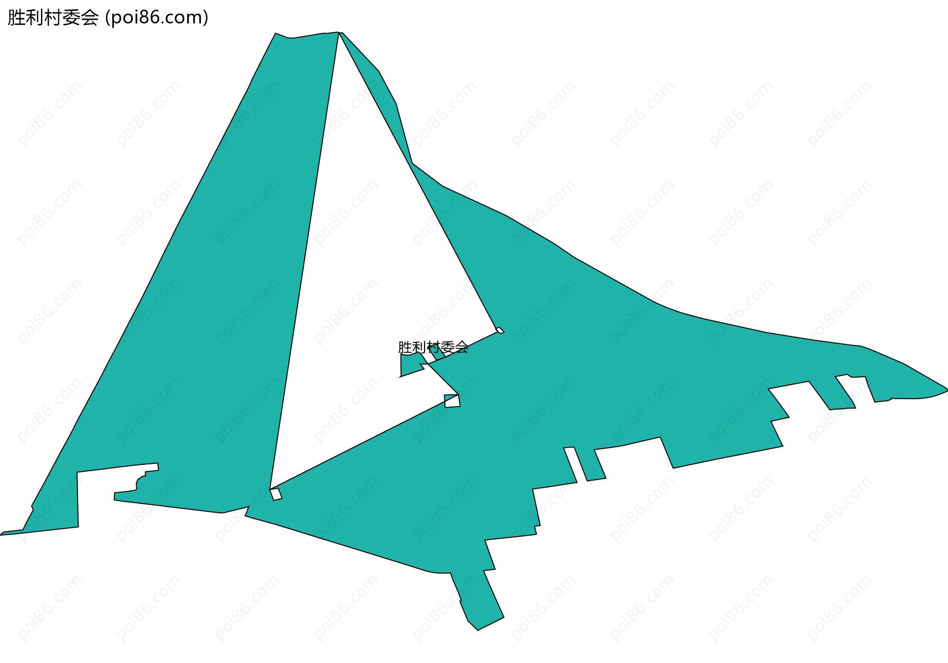 胜利村委会边界地图