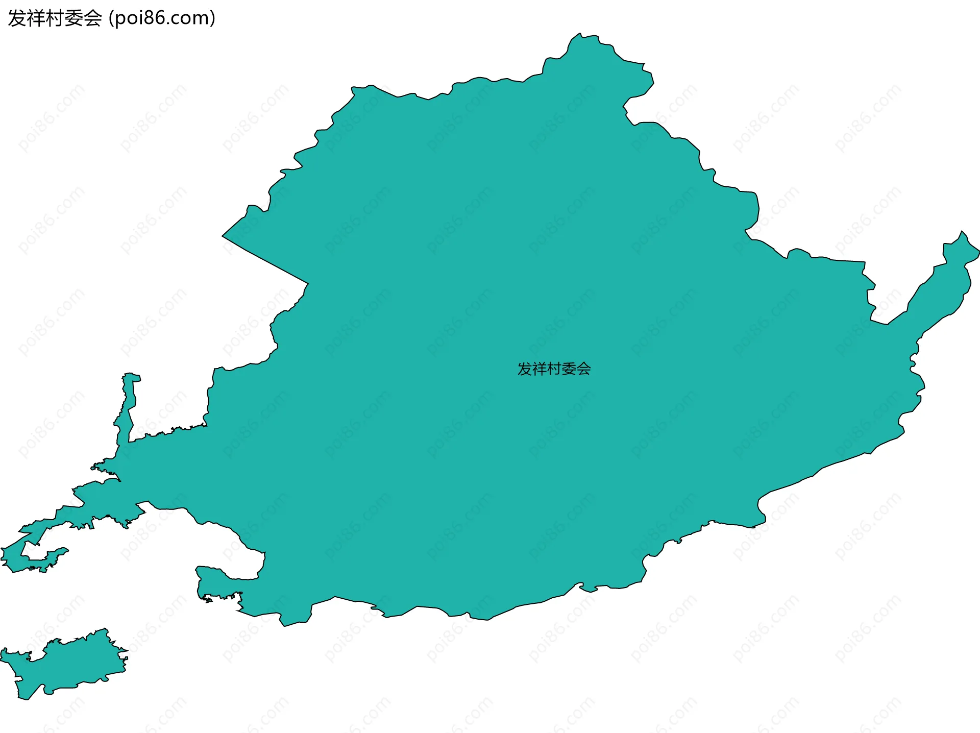 发祥村委会边界地图