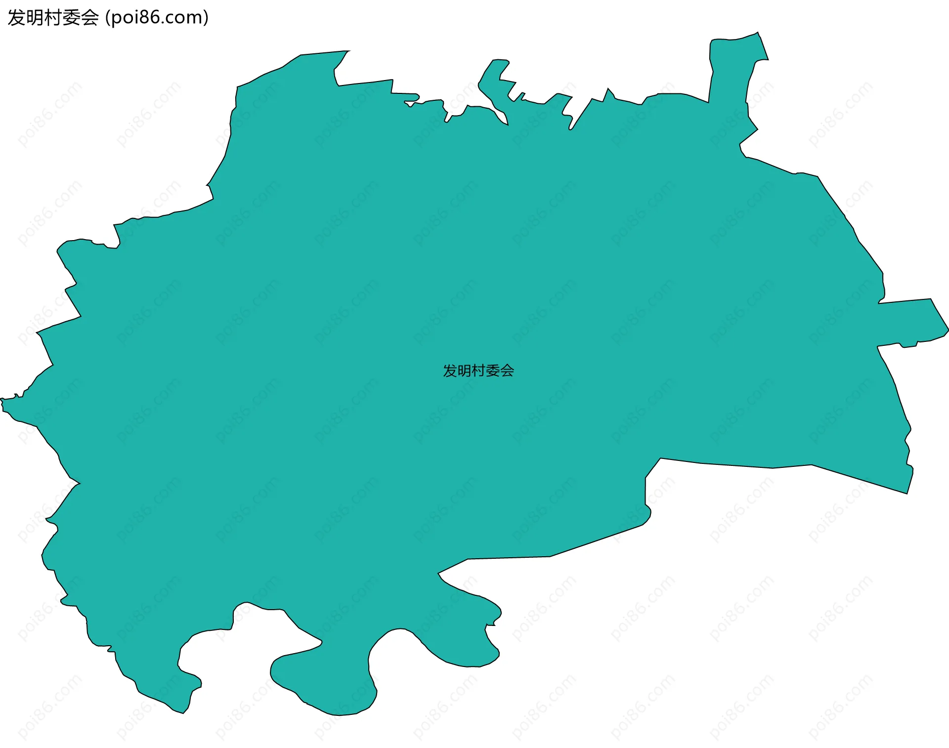 发明村委会边界地图