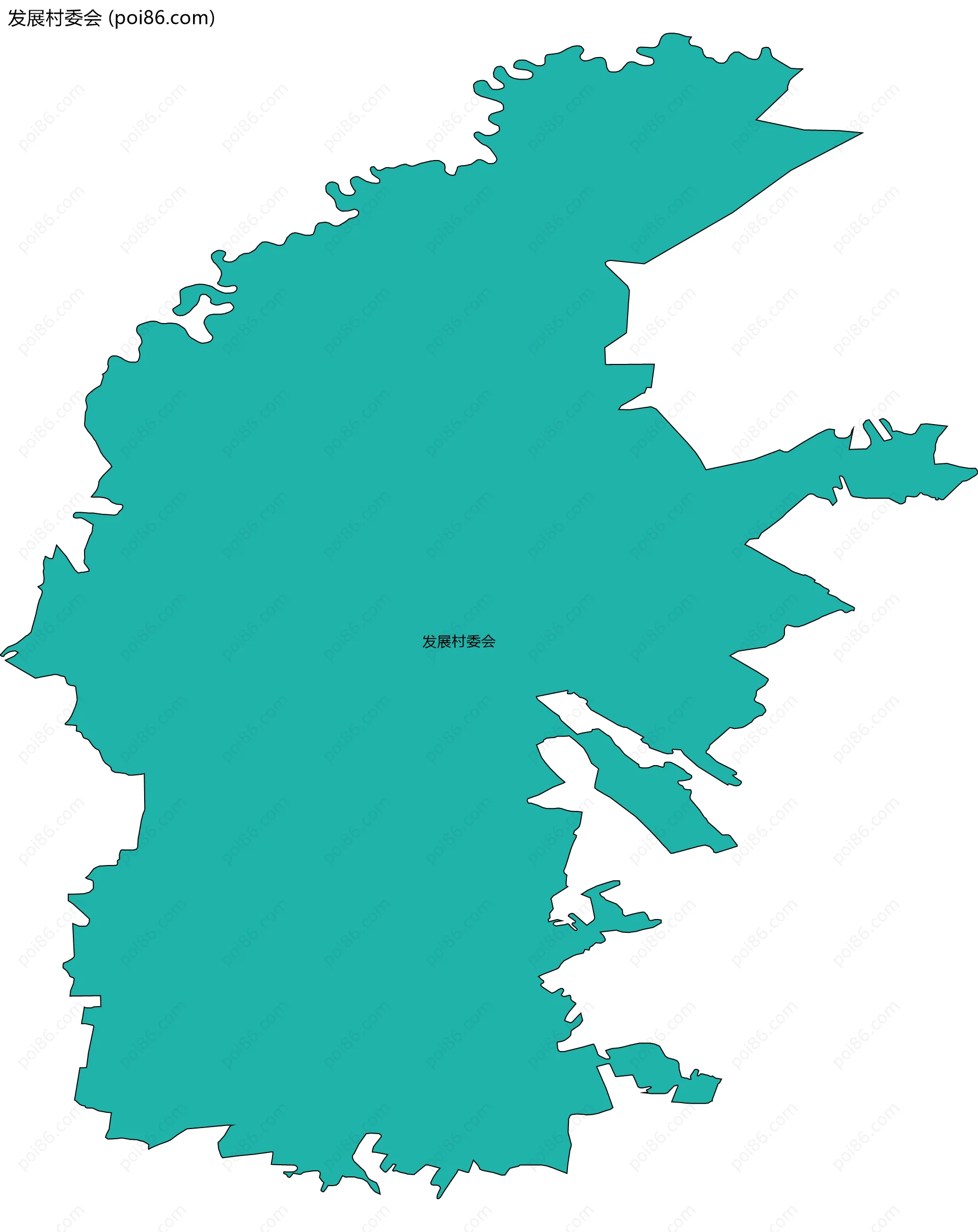 发展村委会边界地图