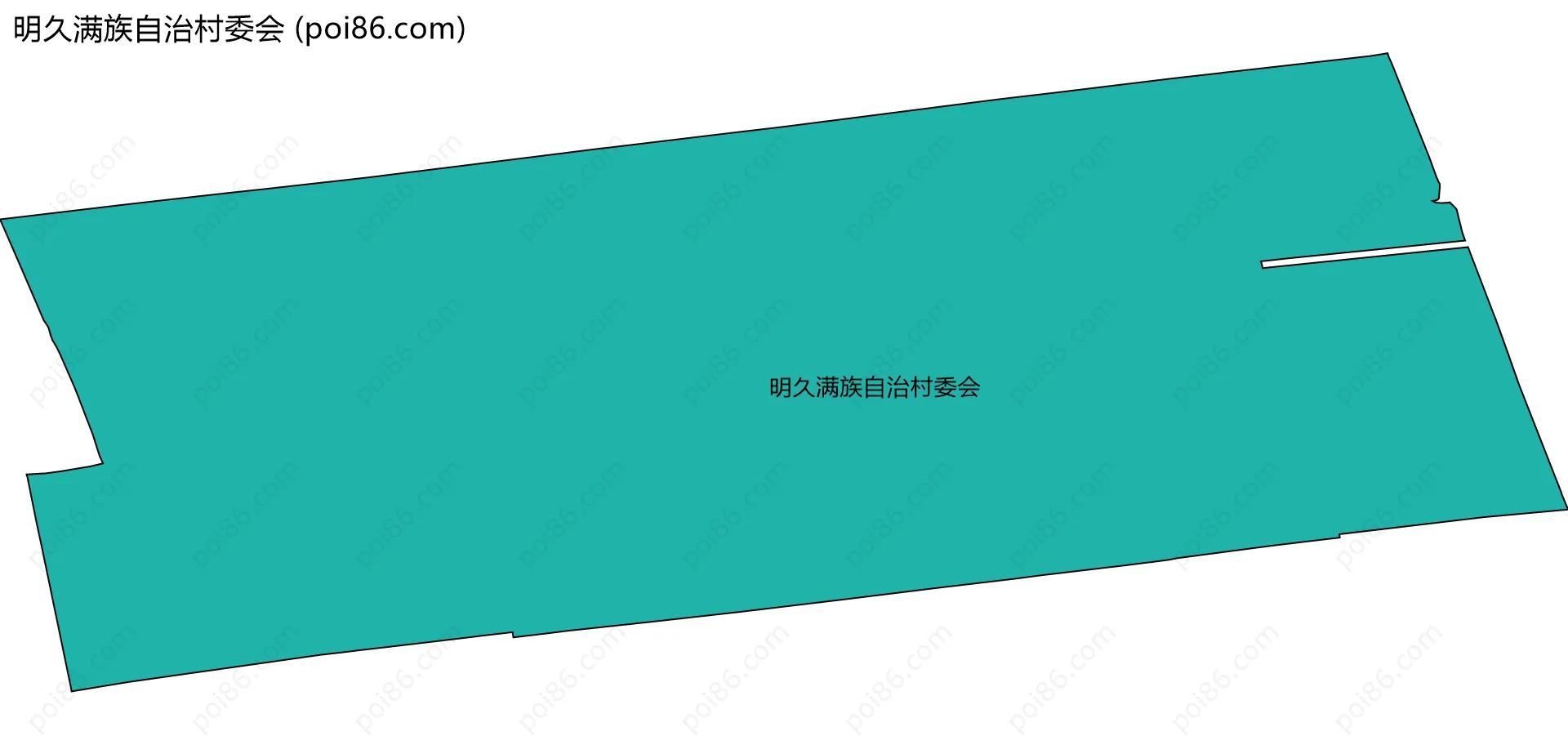 明久满族自治村委会边界地图