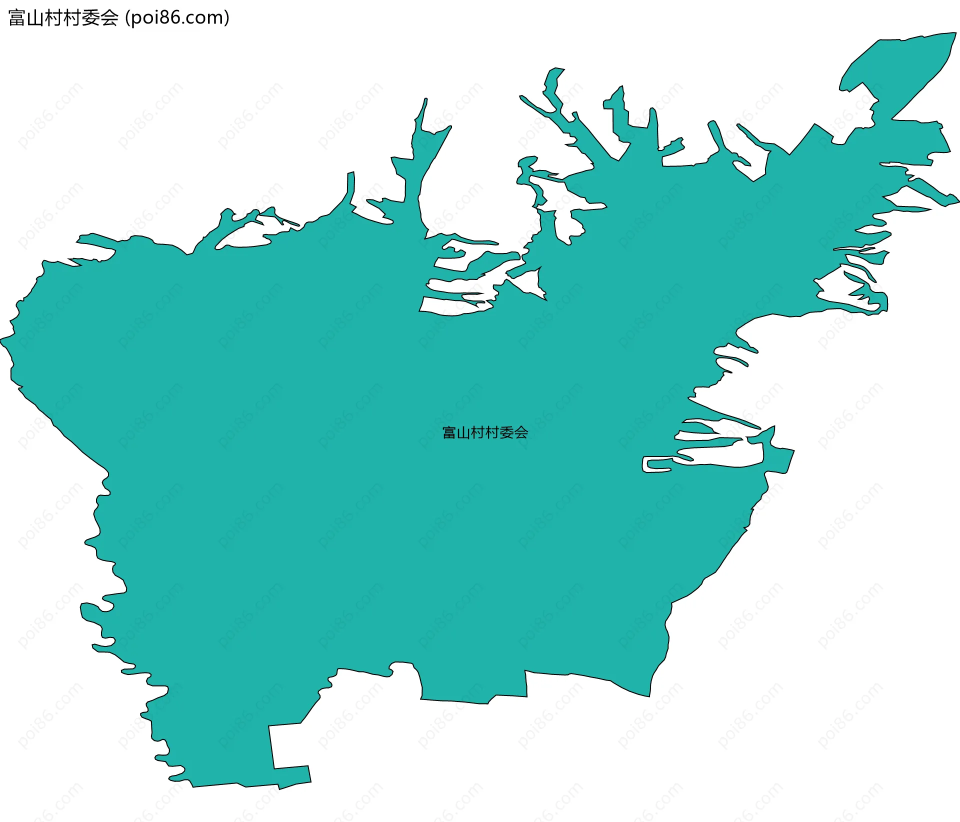 富山村村委会边界地图