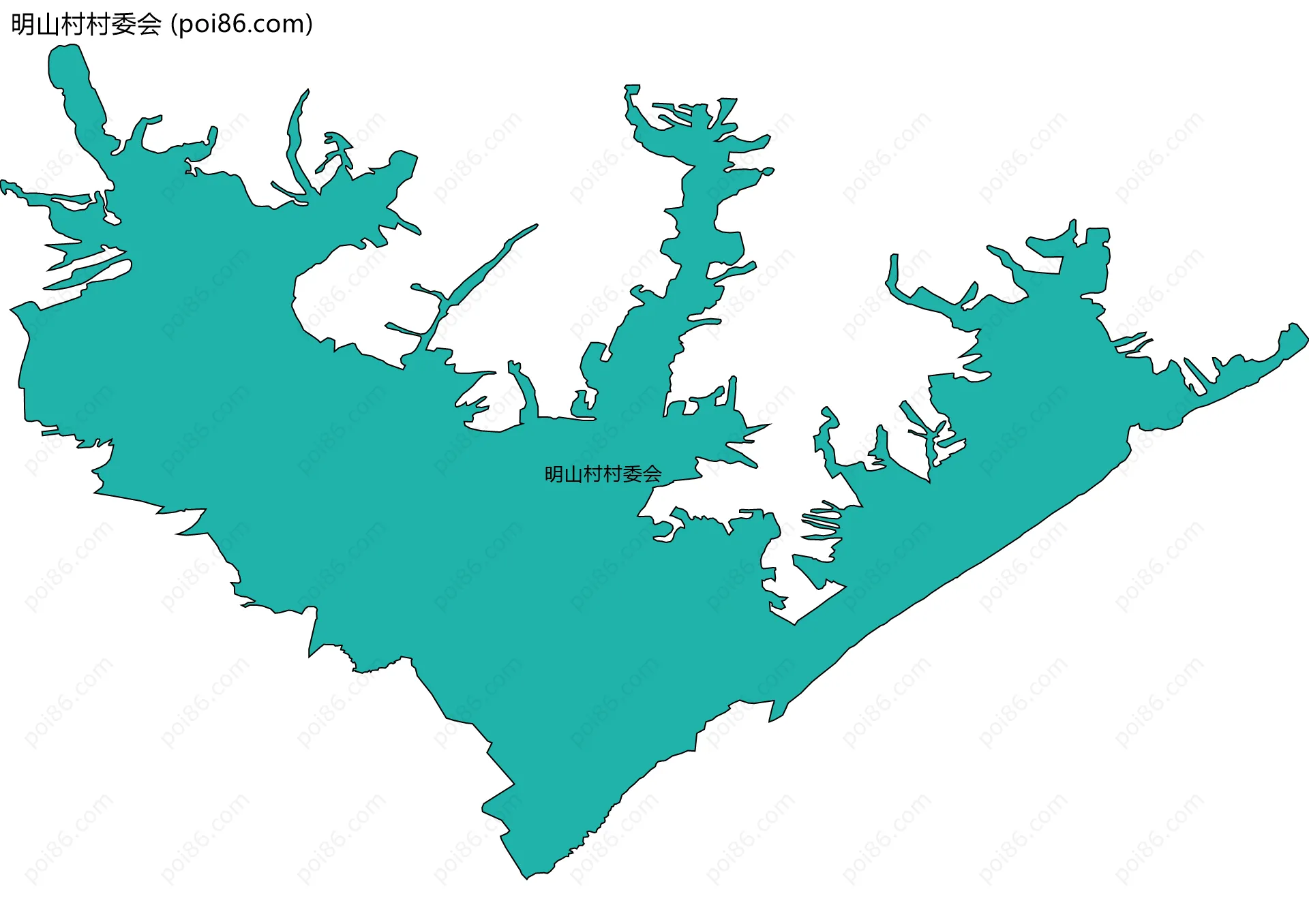明山村村委会边界地图