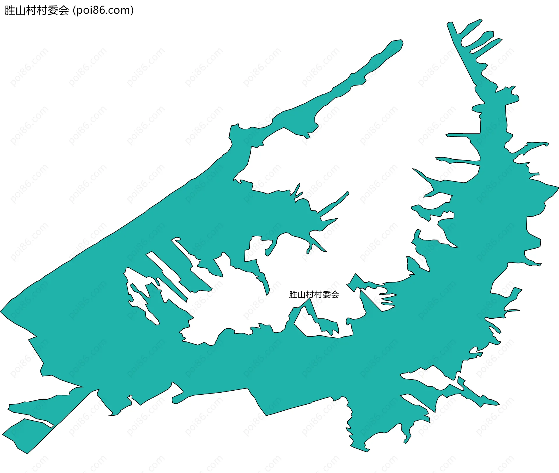 胜山村村委会边界地图