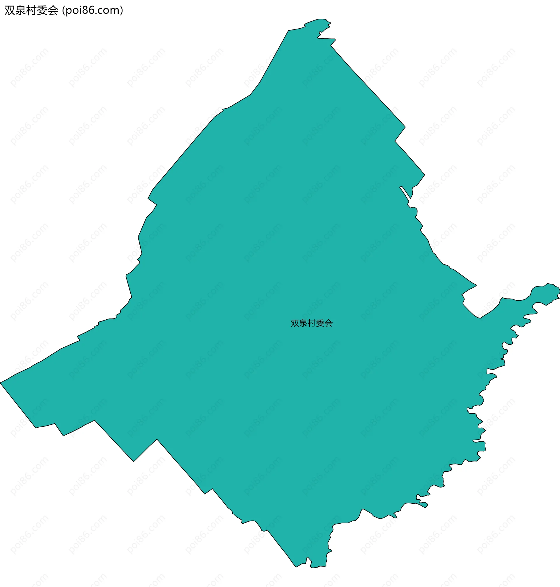 双泉村委会边界地图
