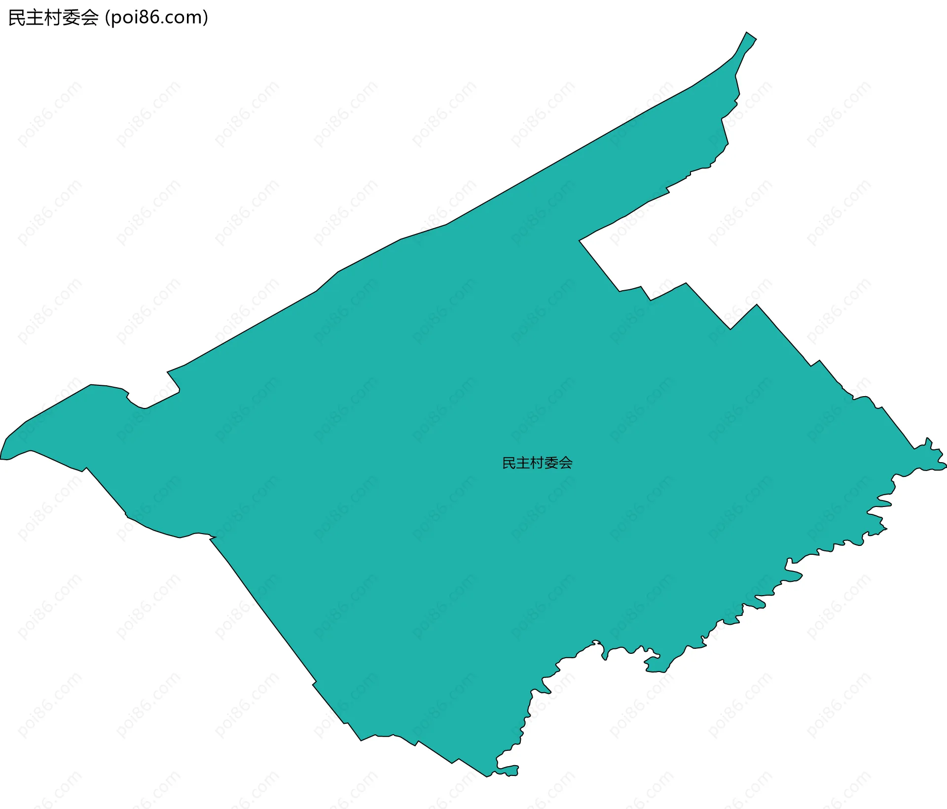 民主村委会边界地图