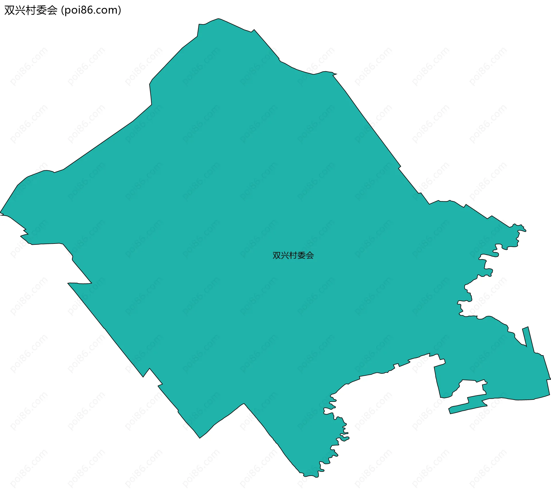 双兴村委会边界地图