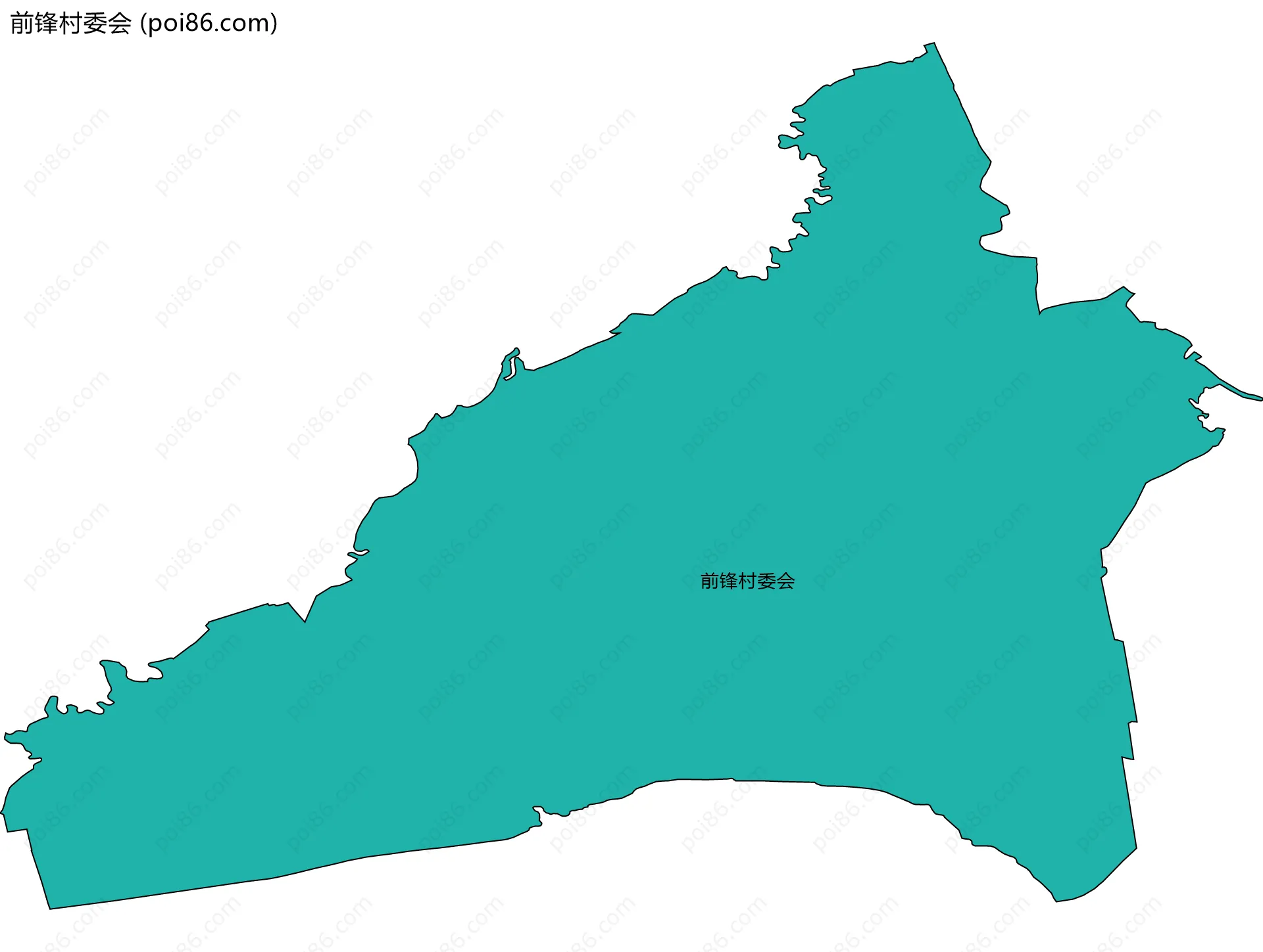 前锋村委会边界地图