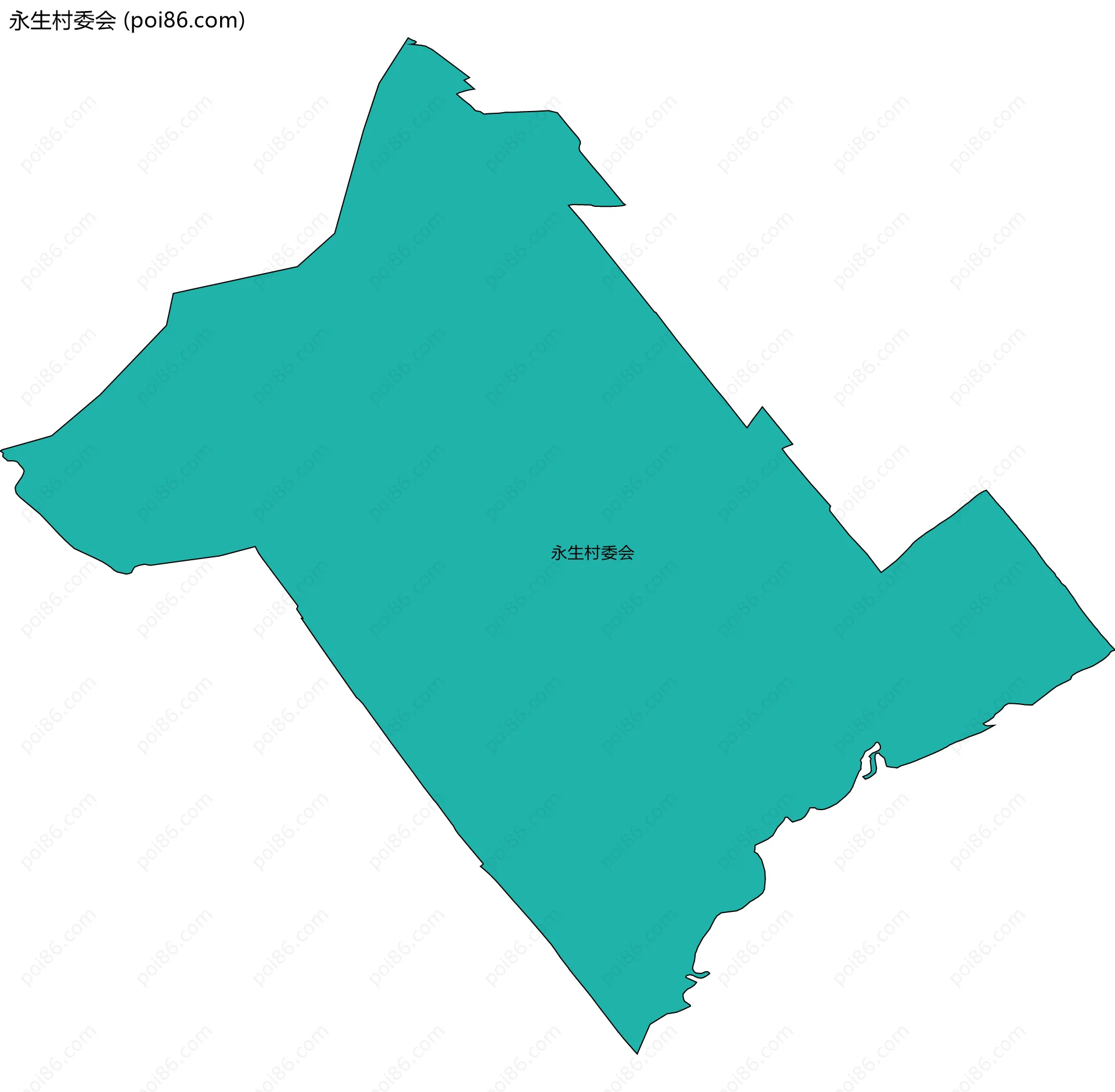 永生村委会边界地图