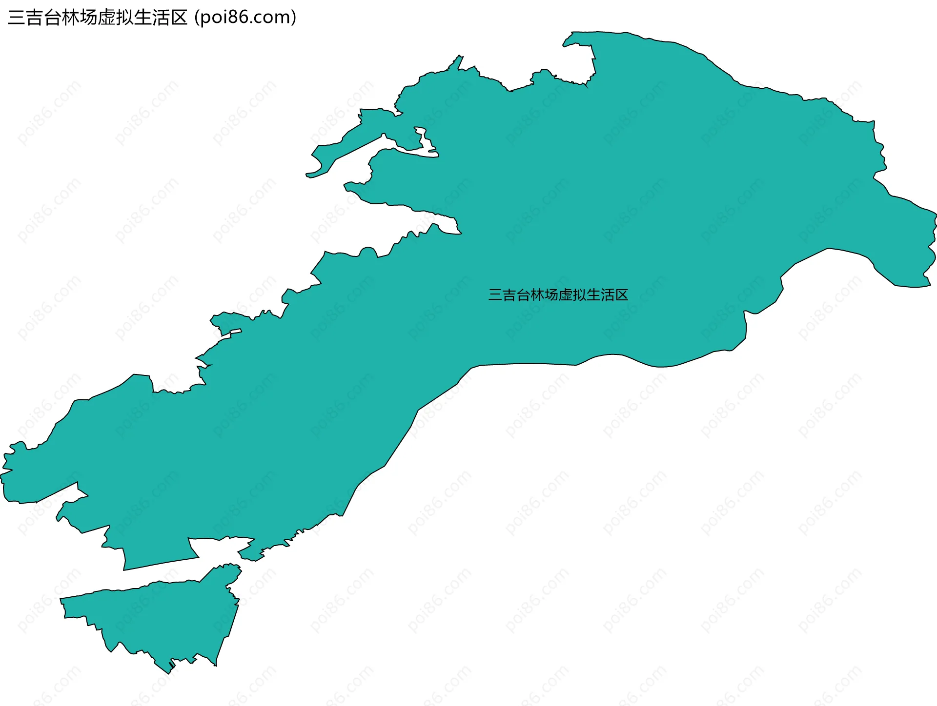 三吉台林场虚拟生活区边界地图