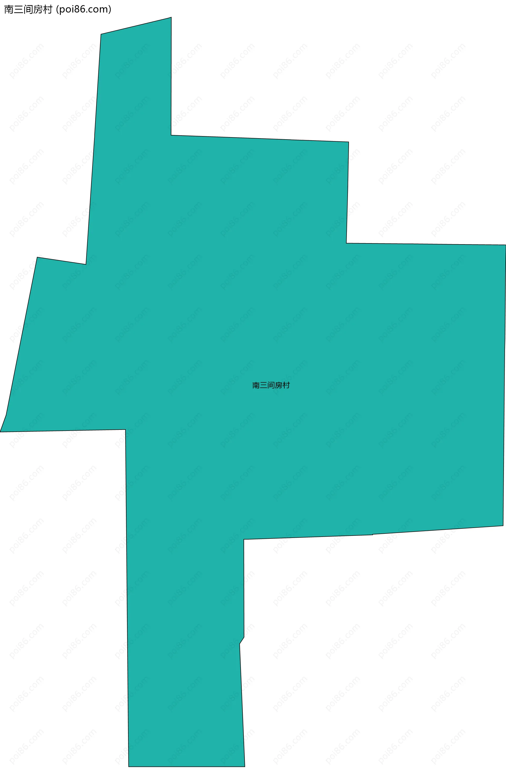 南三间房村边界地图